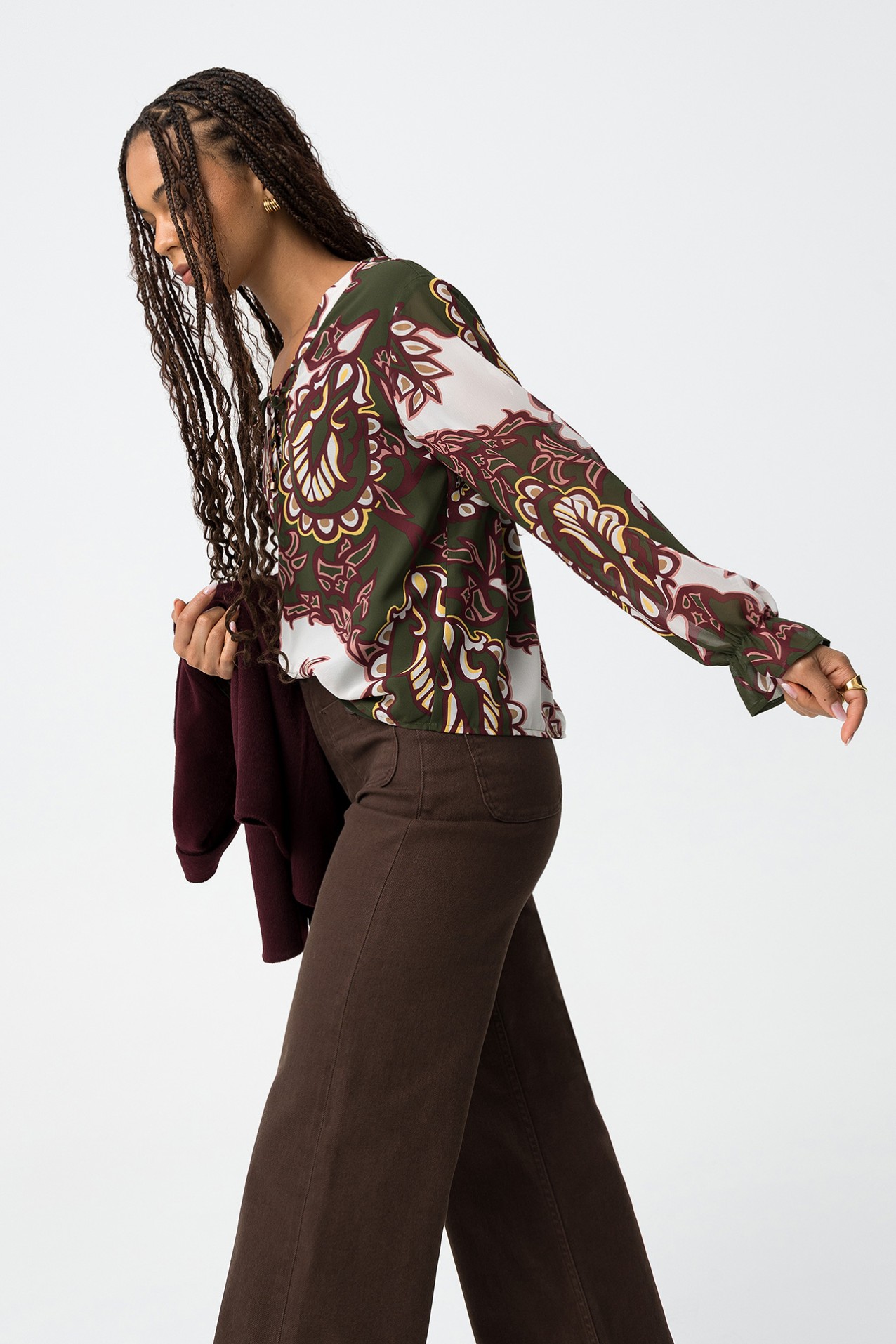 Blusa Estampada Verde