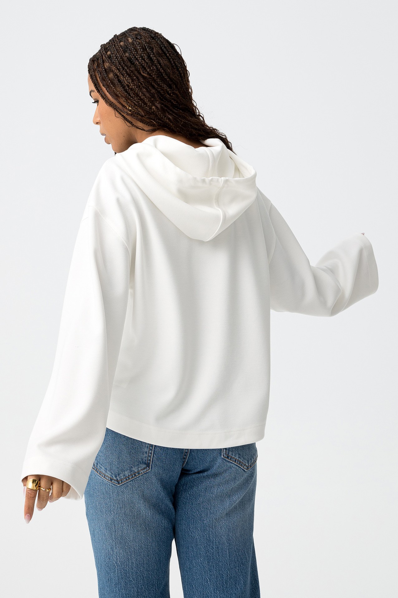 Sweatshirt com Capuz Branco