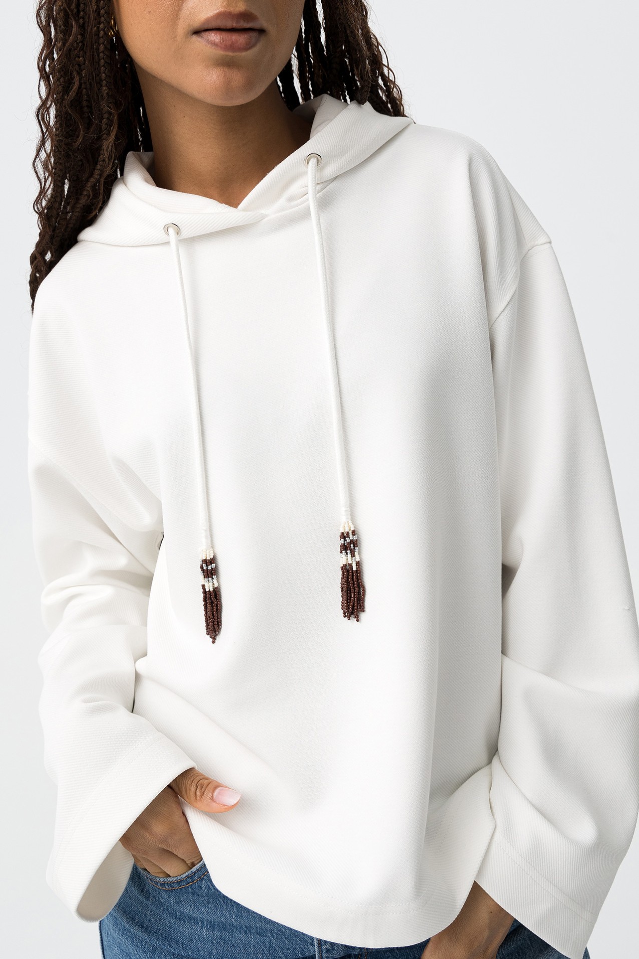 Sweatshirt com Capuz Branco