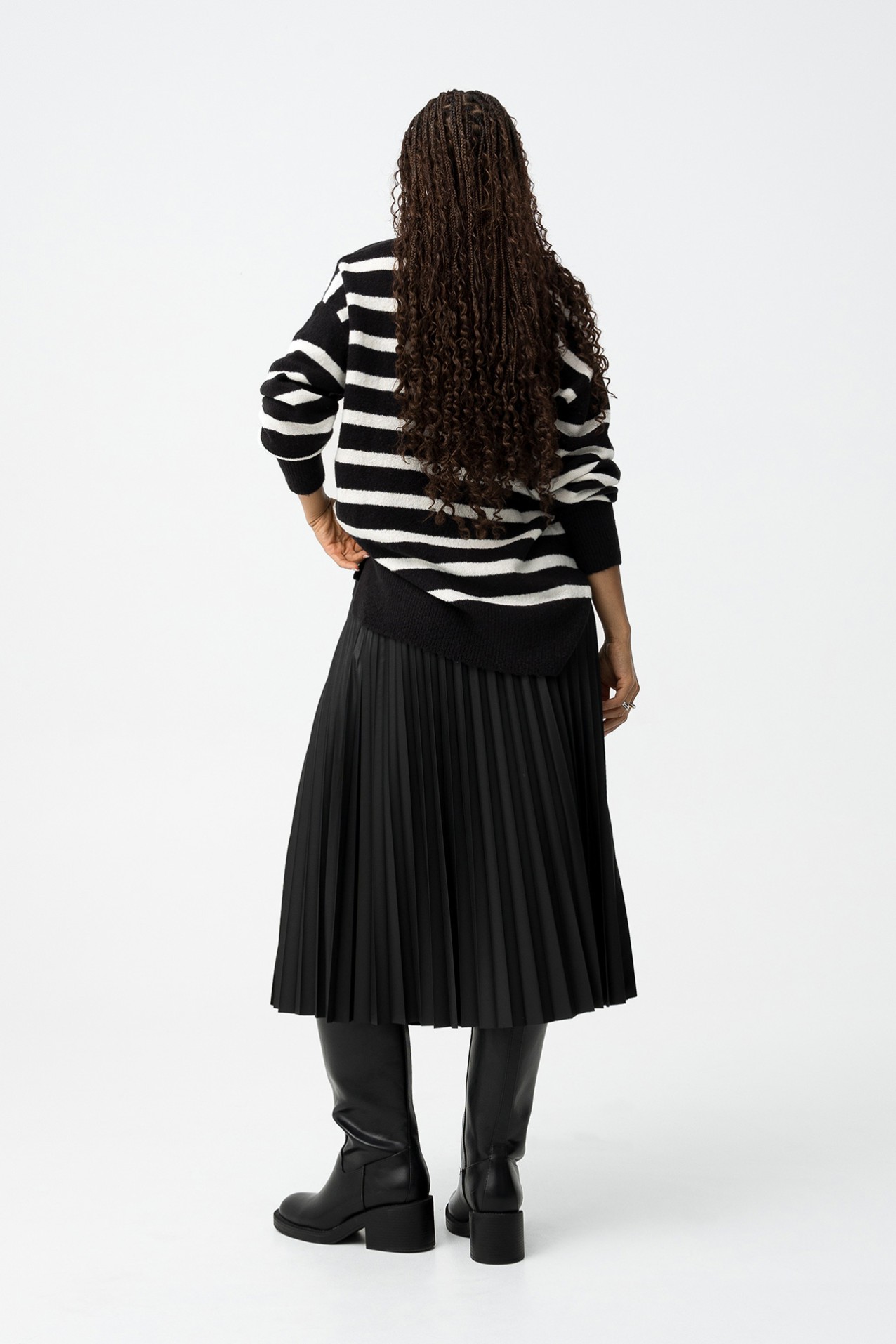 Pleated Midi Skirt