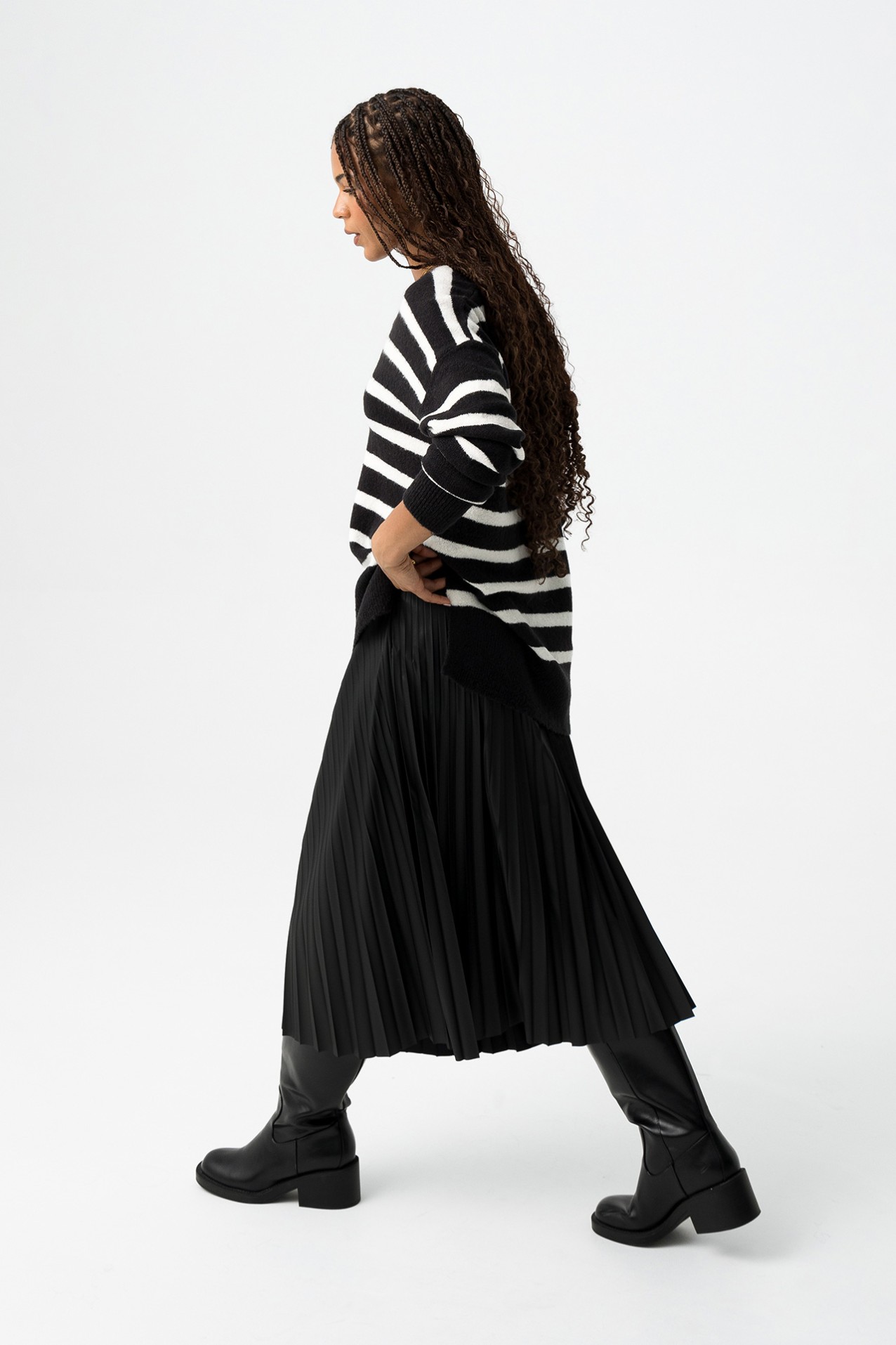 Pleated Midi Skirt