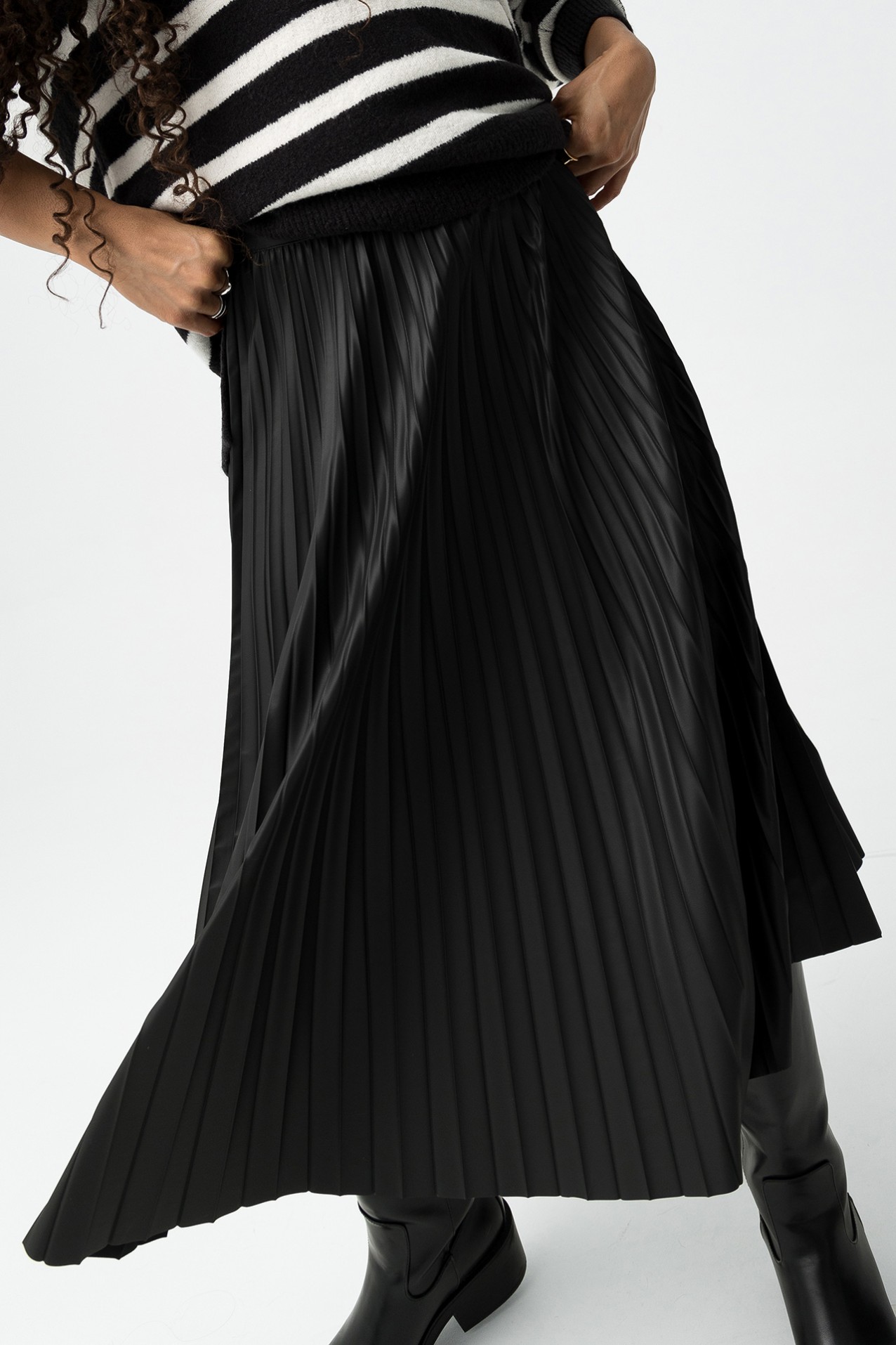 Pleated Midi Skirt