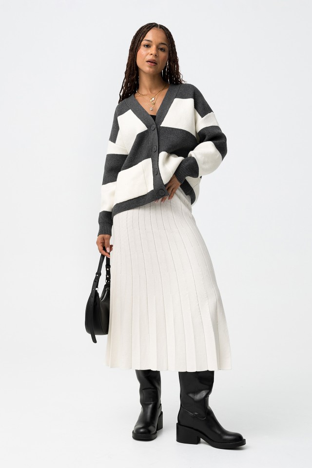 Pleated Midi Skirt