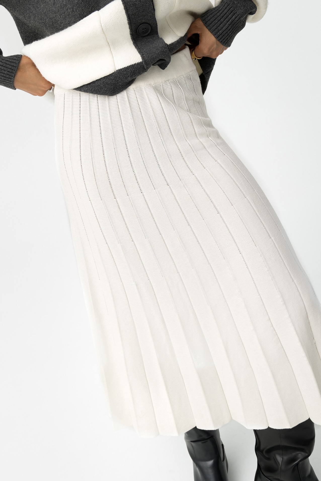 Pleated Midi Skirt
