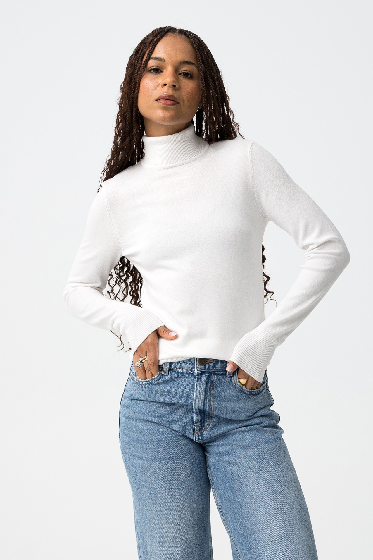Slim Fit Sweater with Turtleneck