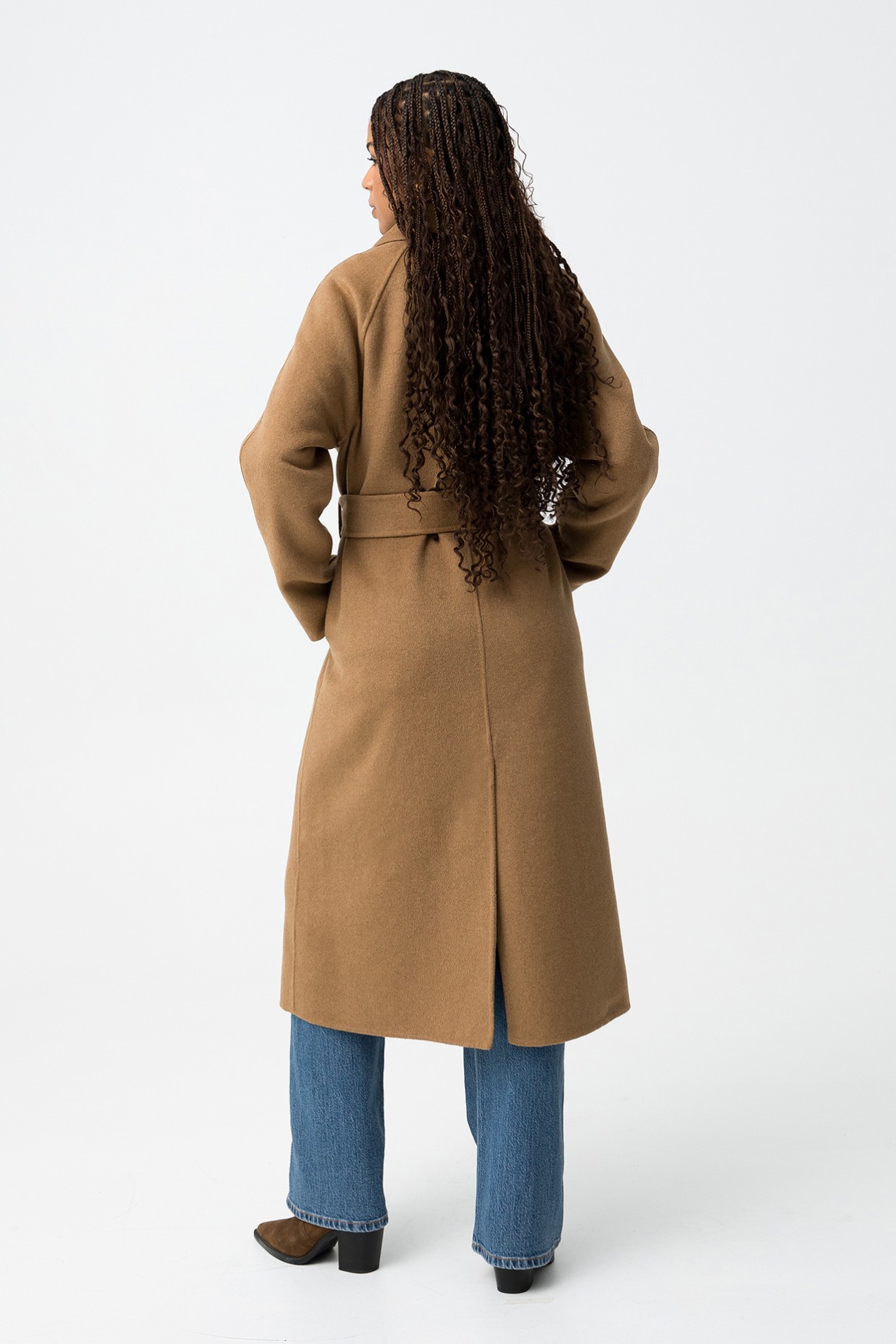 Sobretudo Efeito L com Cinto