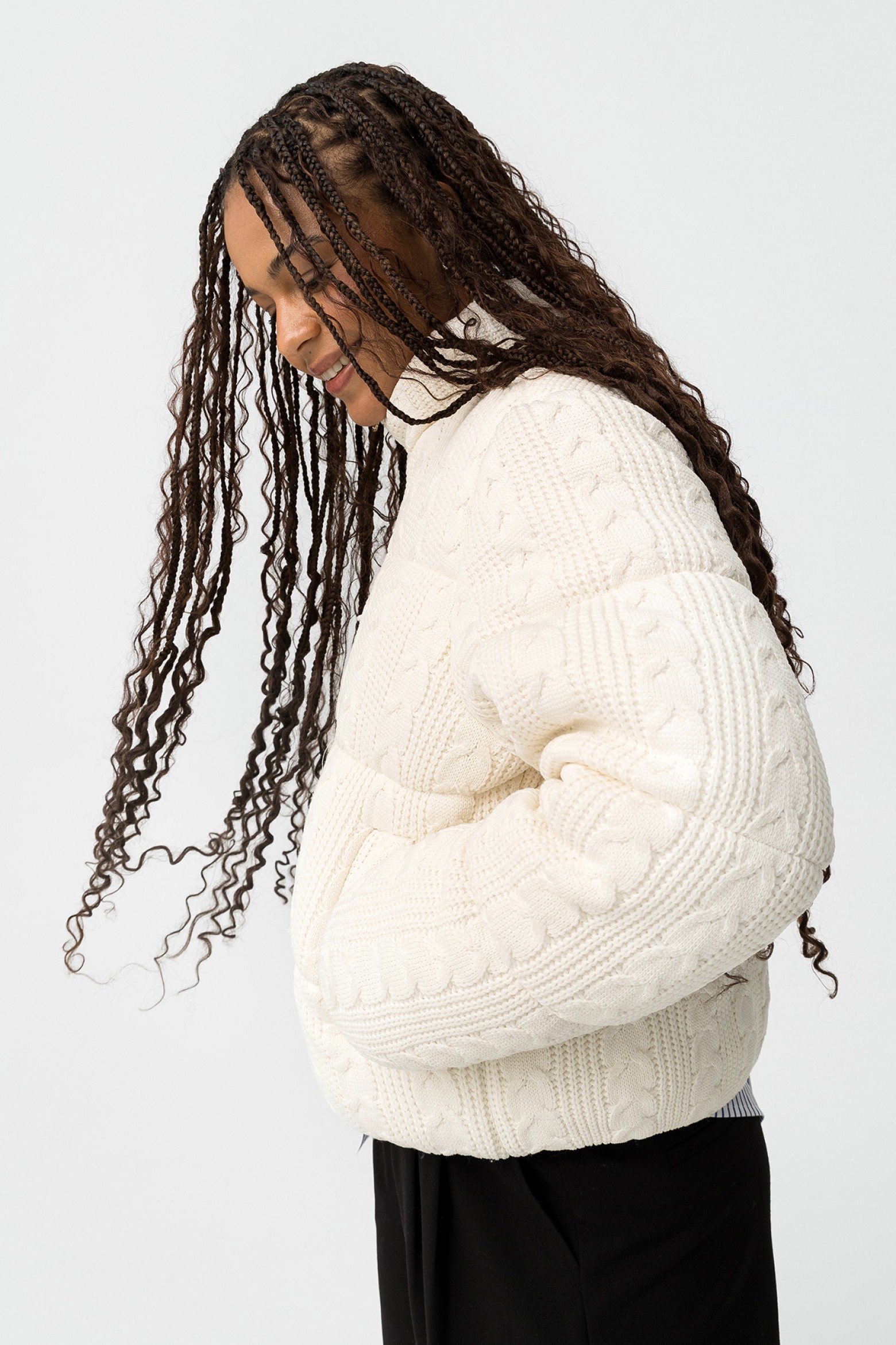 Chunky Knit Cream Jacket