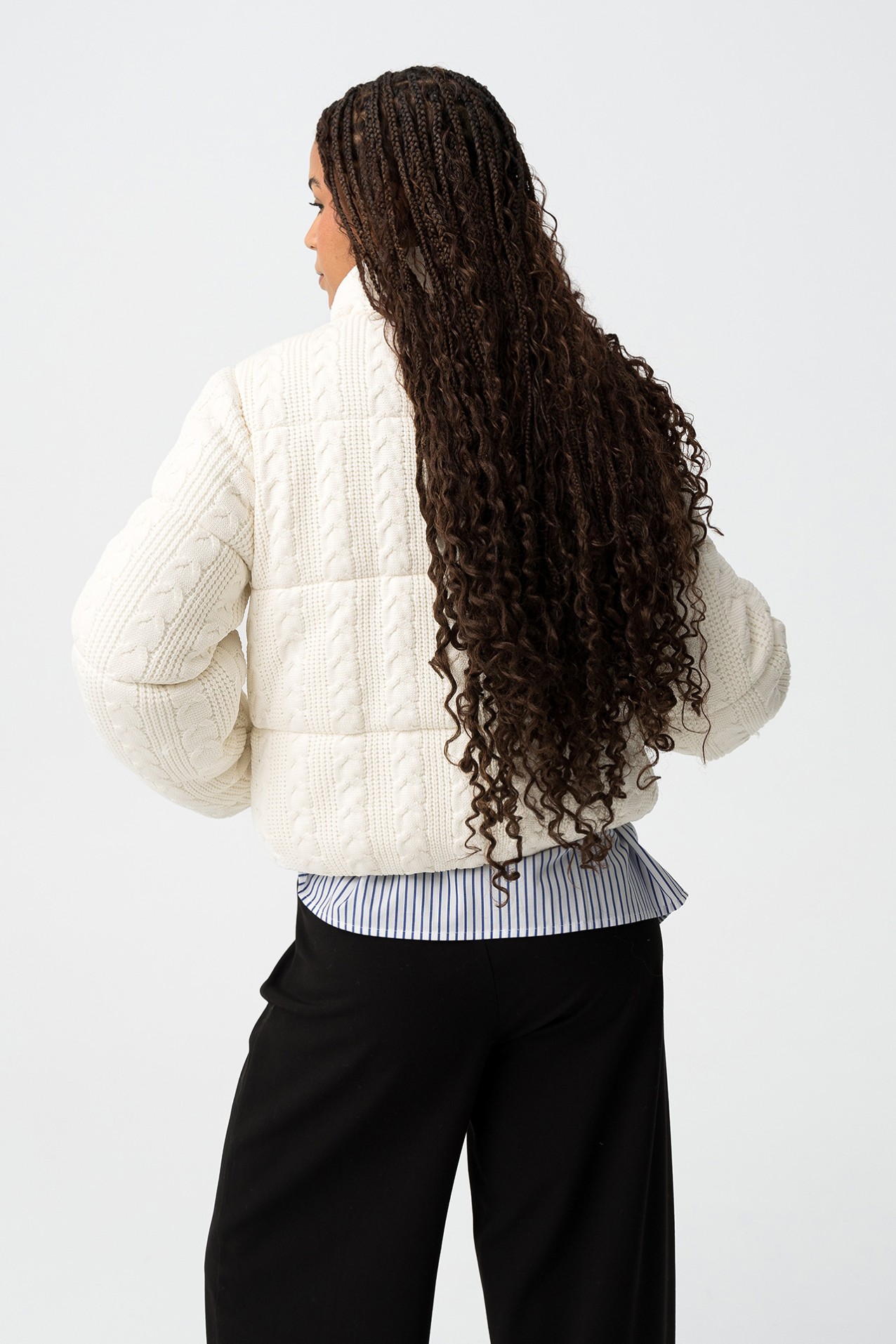 Chunky Knit Cream Jacket