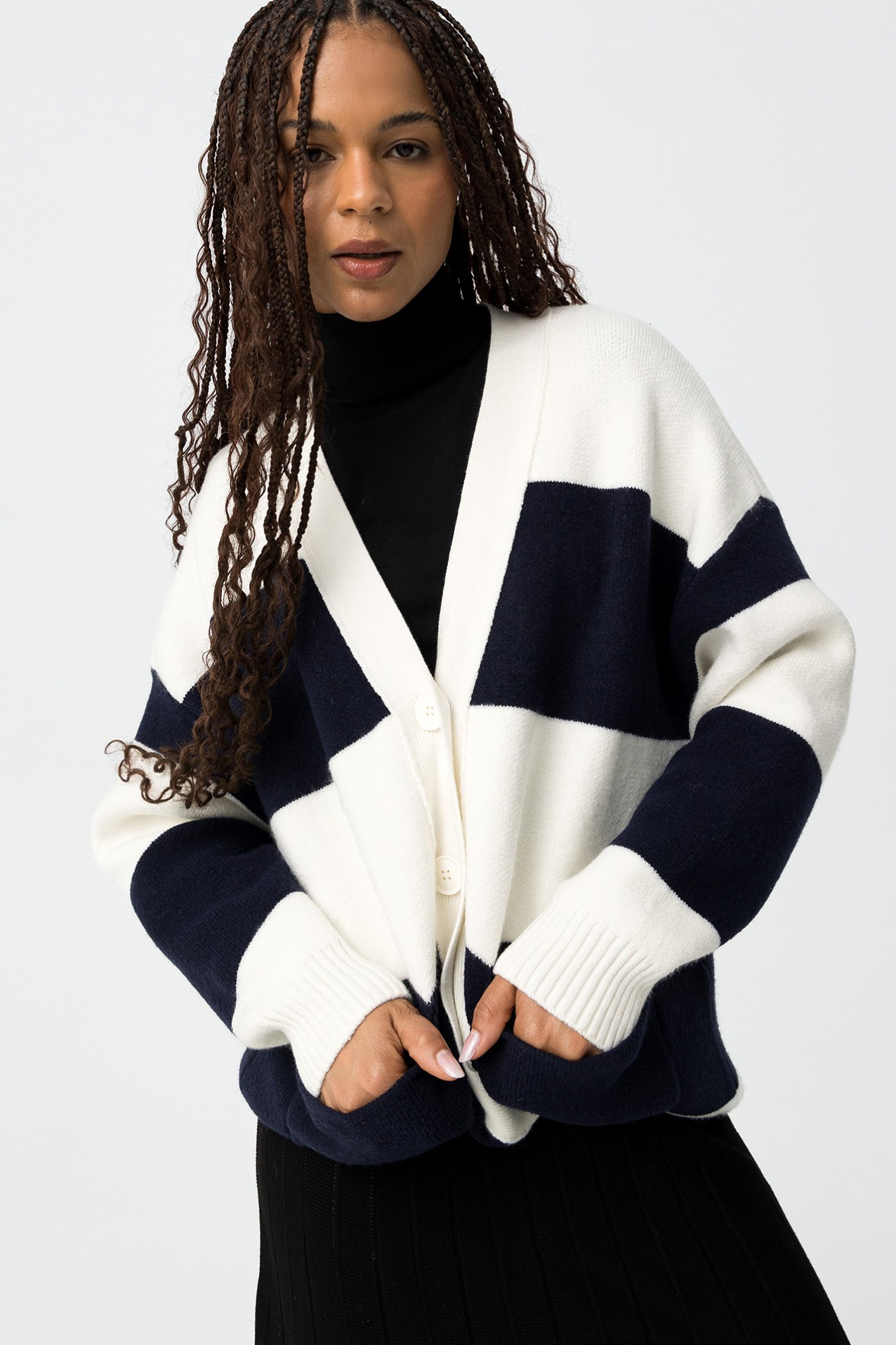 Striped Oversize Cardigan