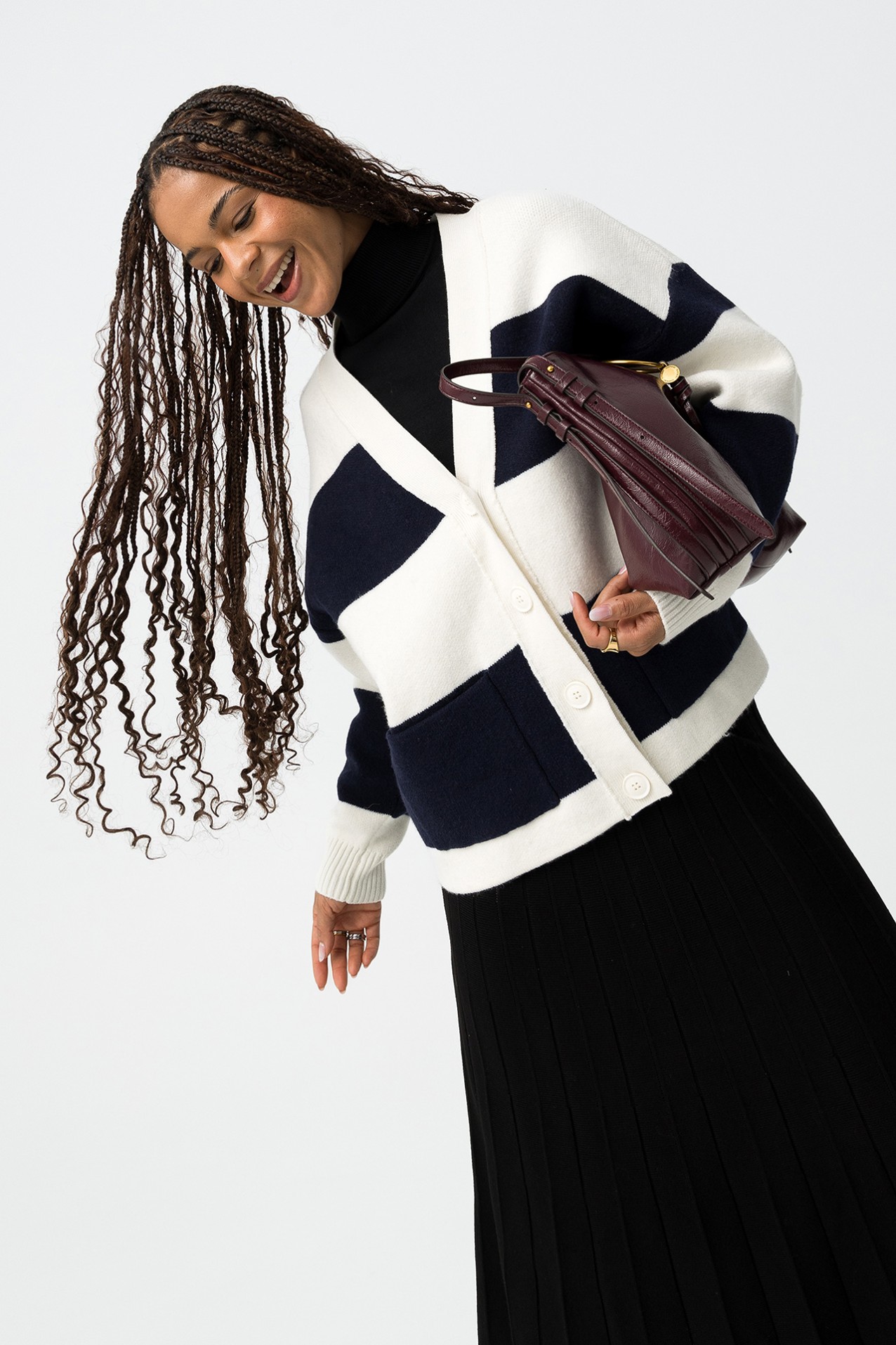 Striped Oversize Cardigan