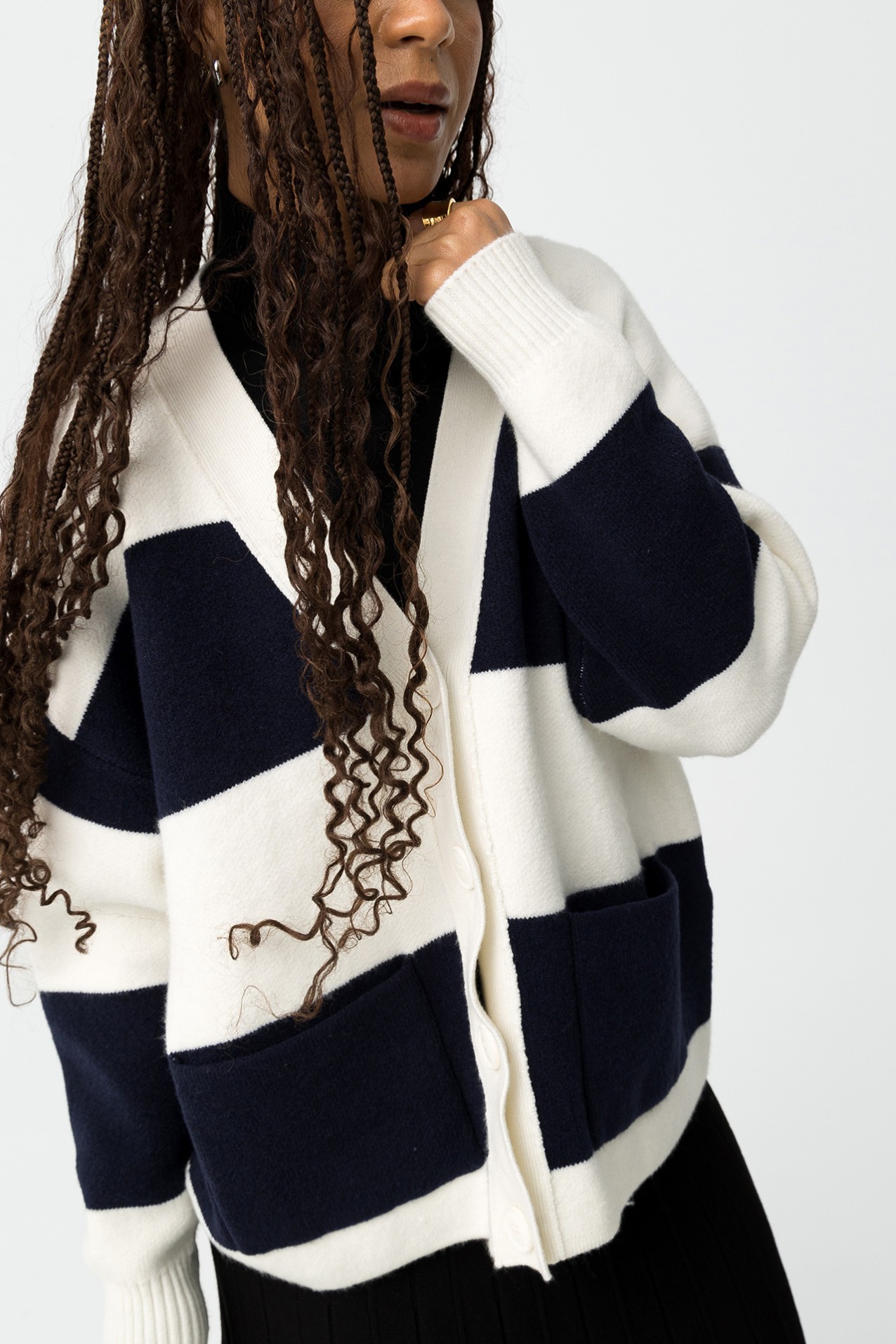 Striped Oversize Cardigan