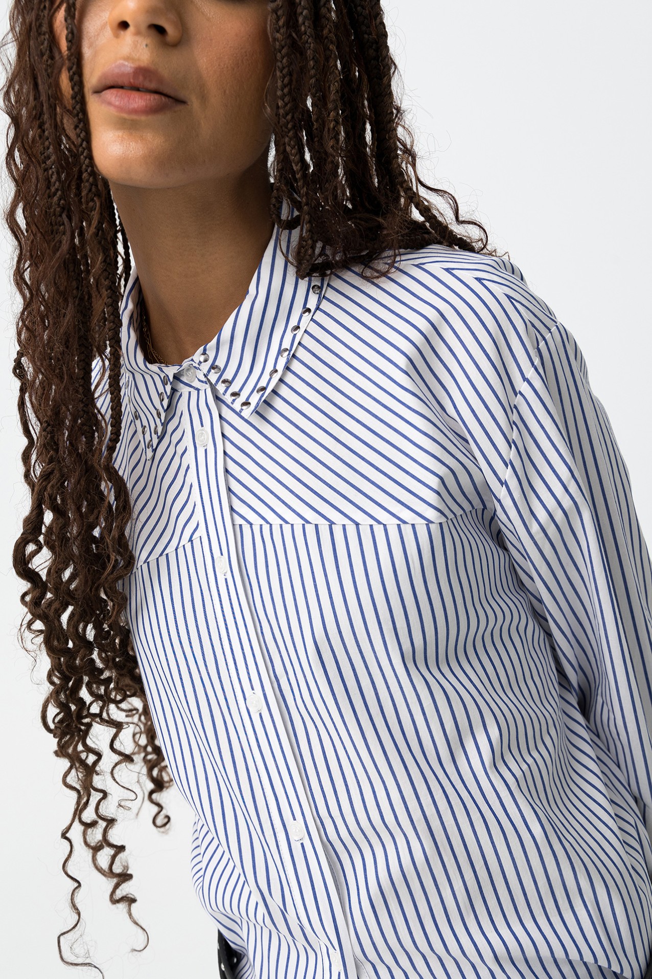 Navy Striped Long Sleeve Shirt