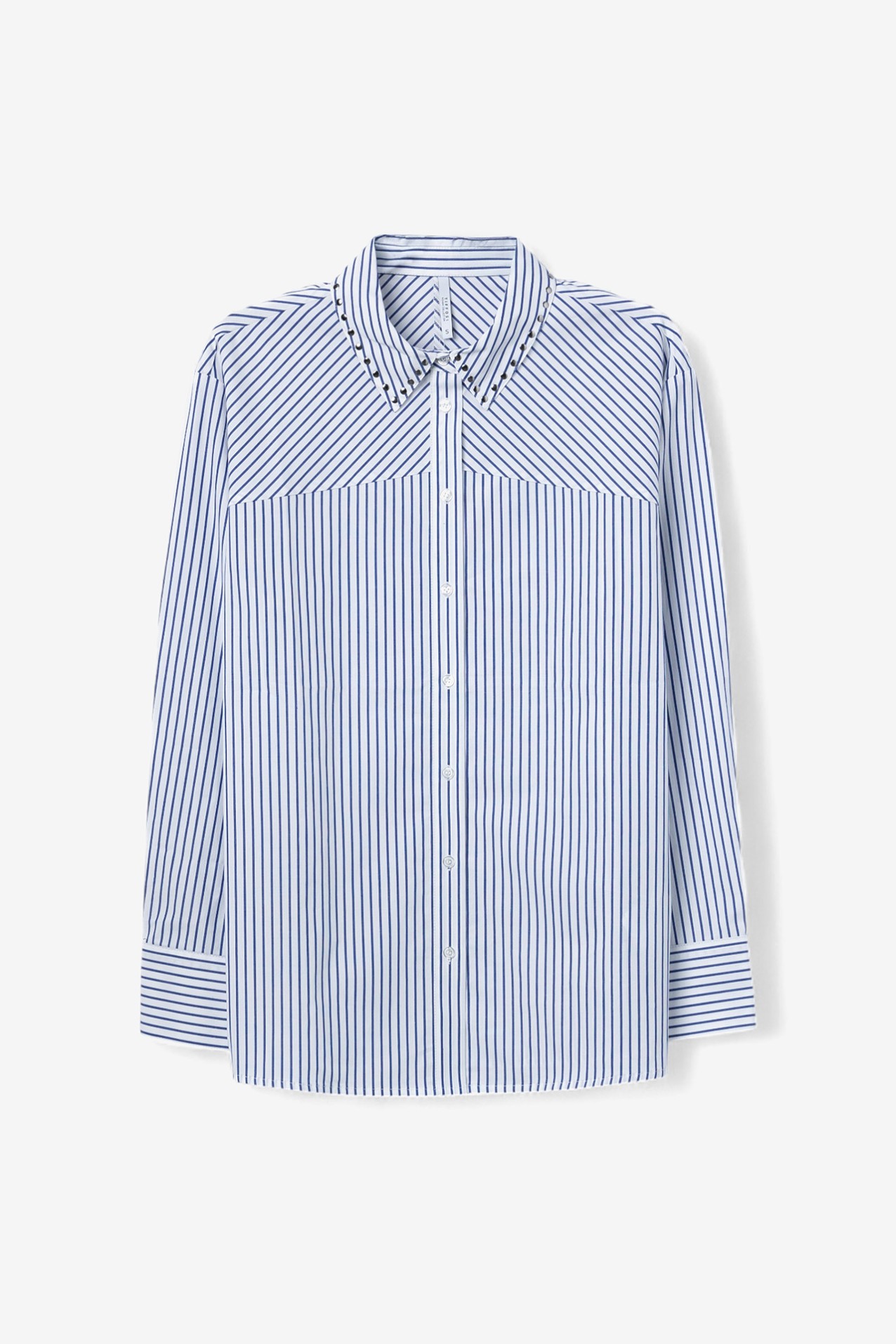 Navy Striped Long Sleeve Shirt