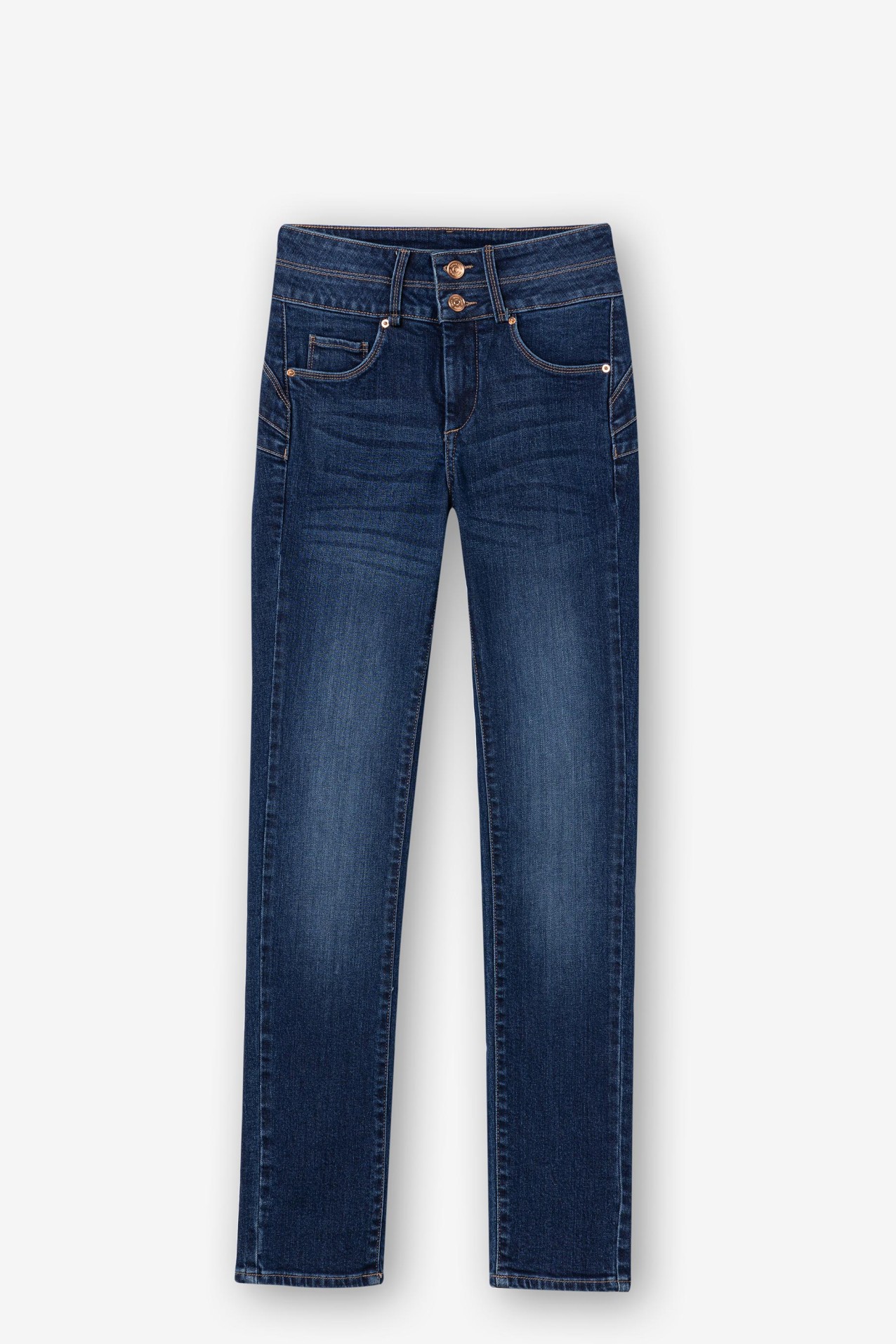 Jeans Double-up Slim de Cintura Alta