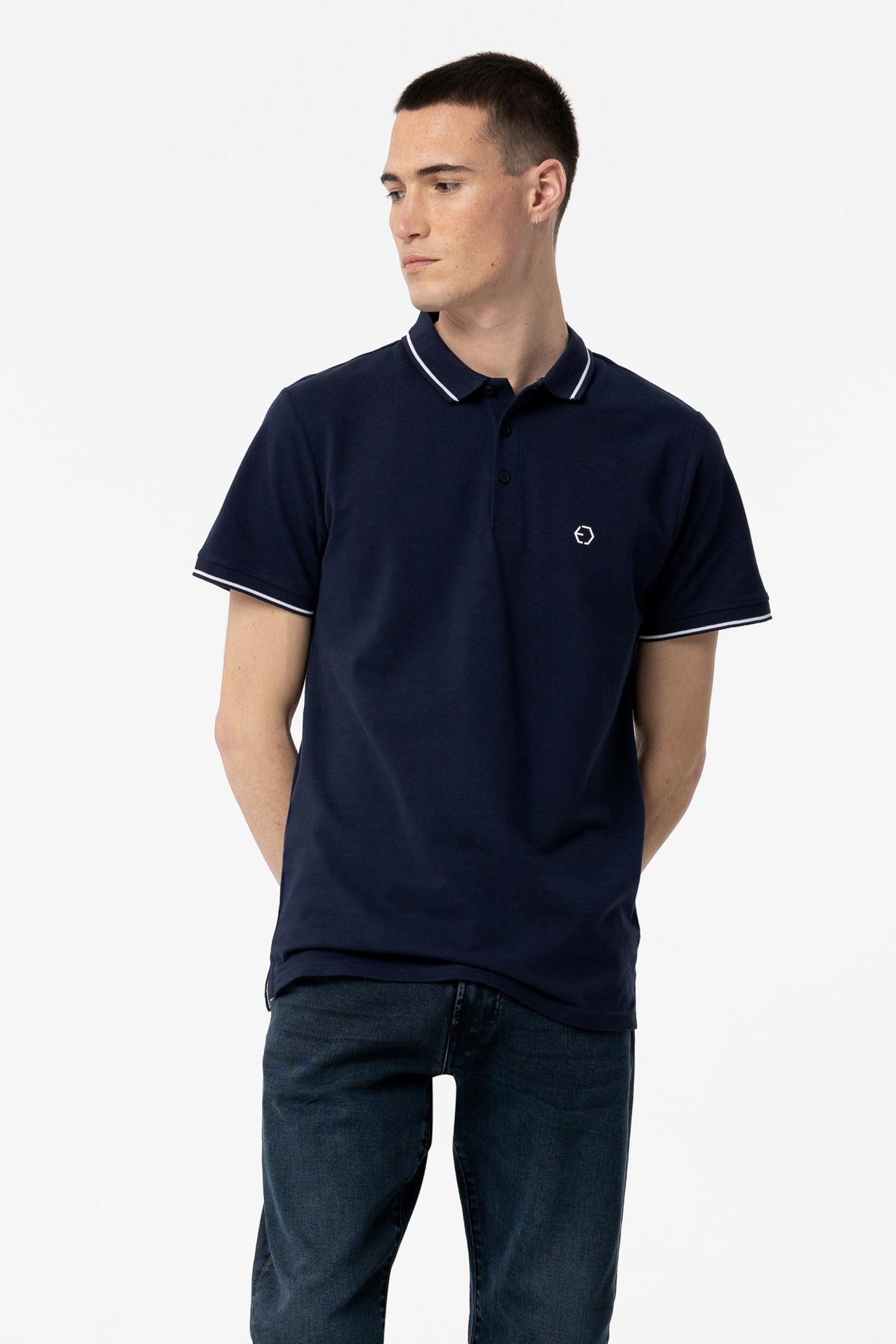 Blue Short Sleeve Polo