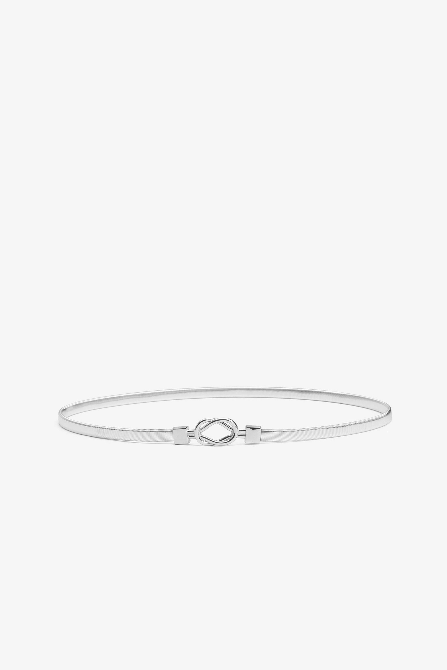 Metallic Silver Waist Belt