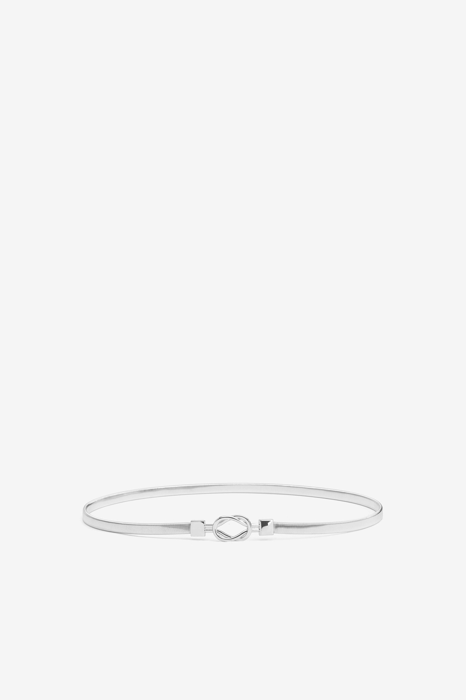 Metallic Silver Waist Belt