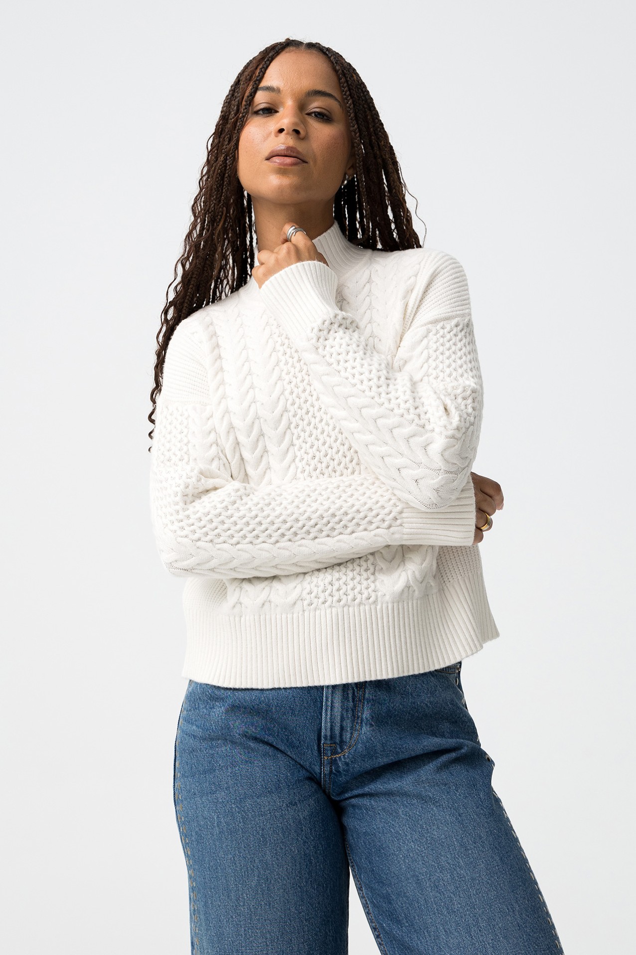 Jersey de Punto Trenzado