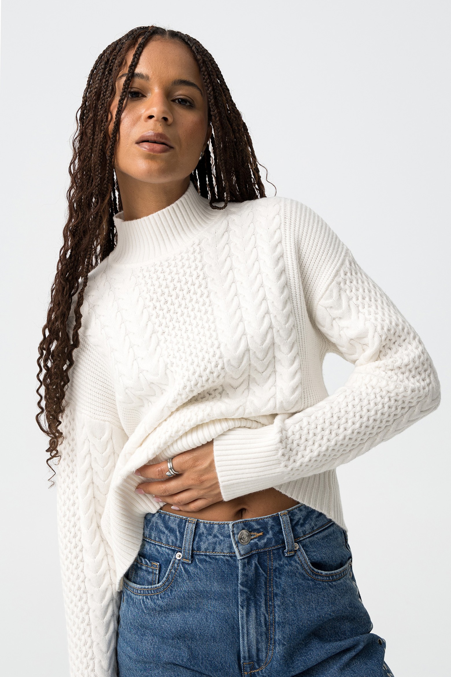 Jersey de Punto Trenzado