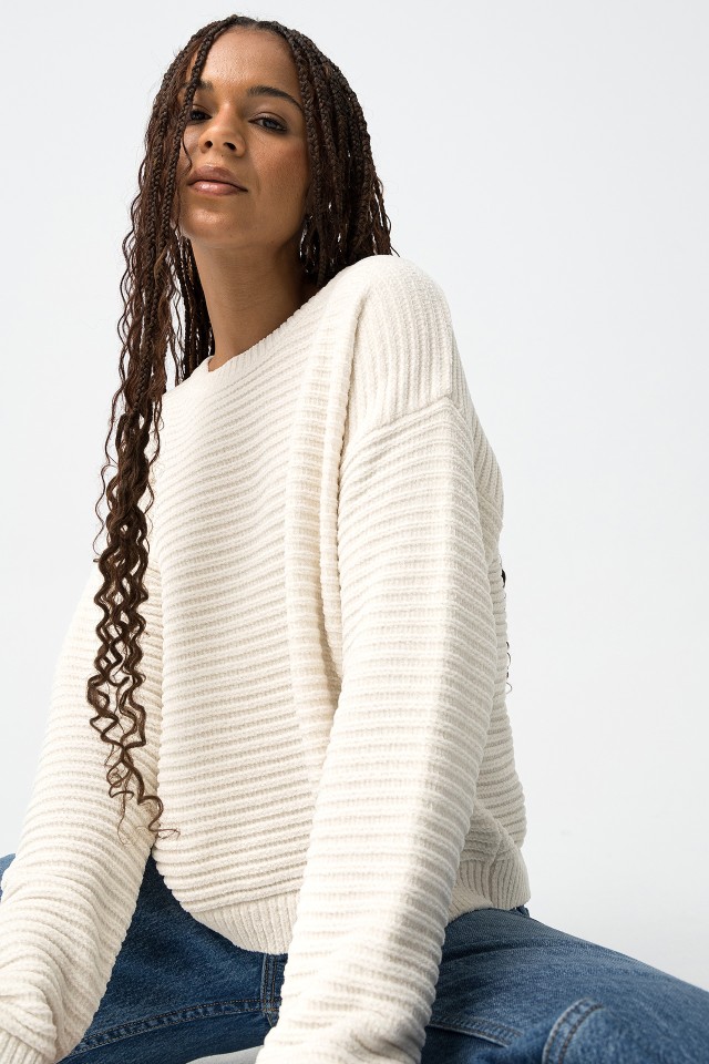 Camisola de Malha Suave Texturizada