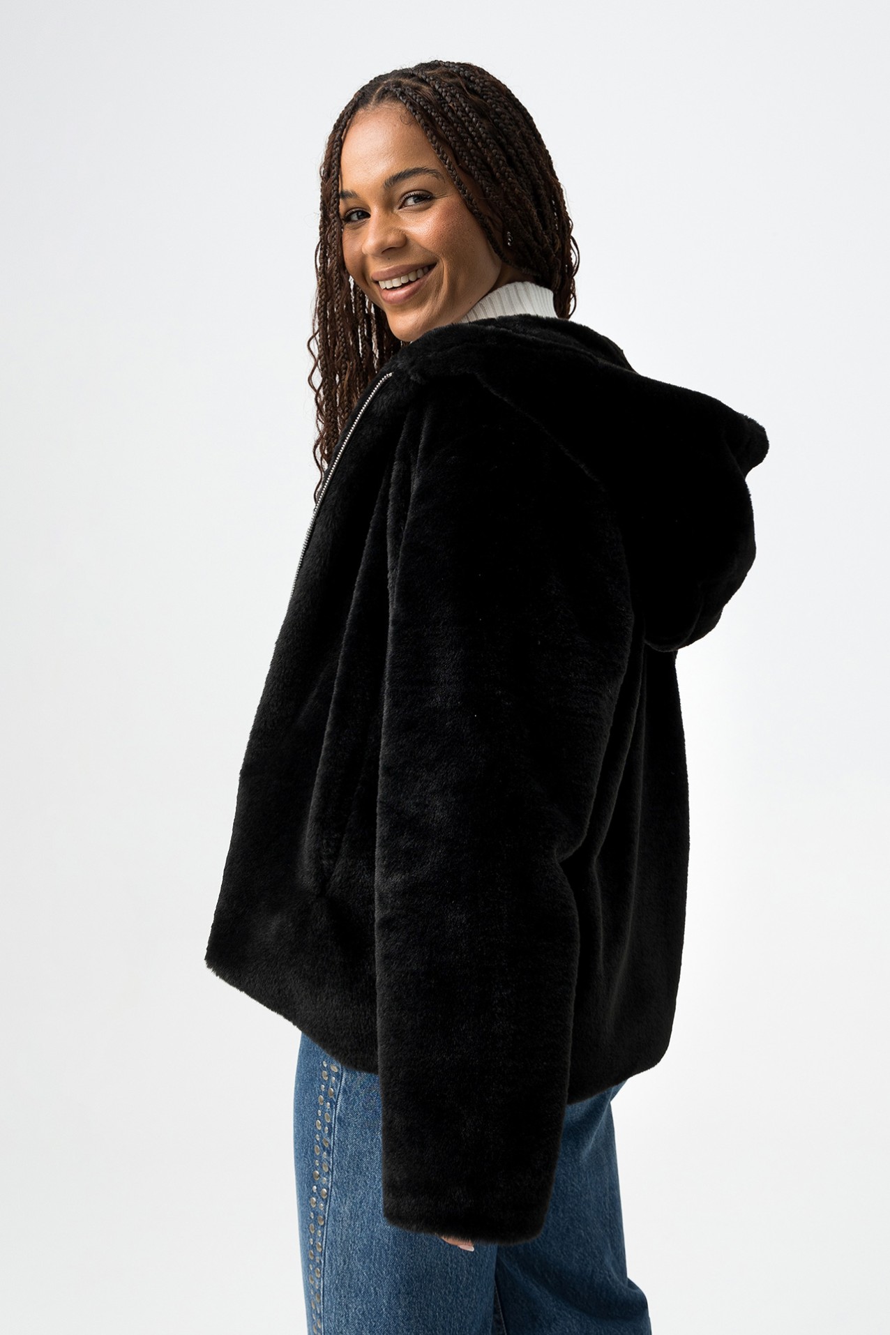 Casaco Relaxed de Pelo Sinttico