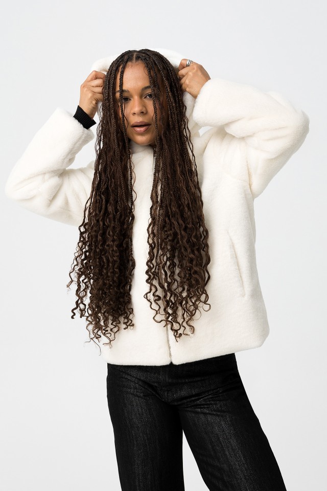 Relaxed Faux Fur Coat