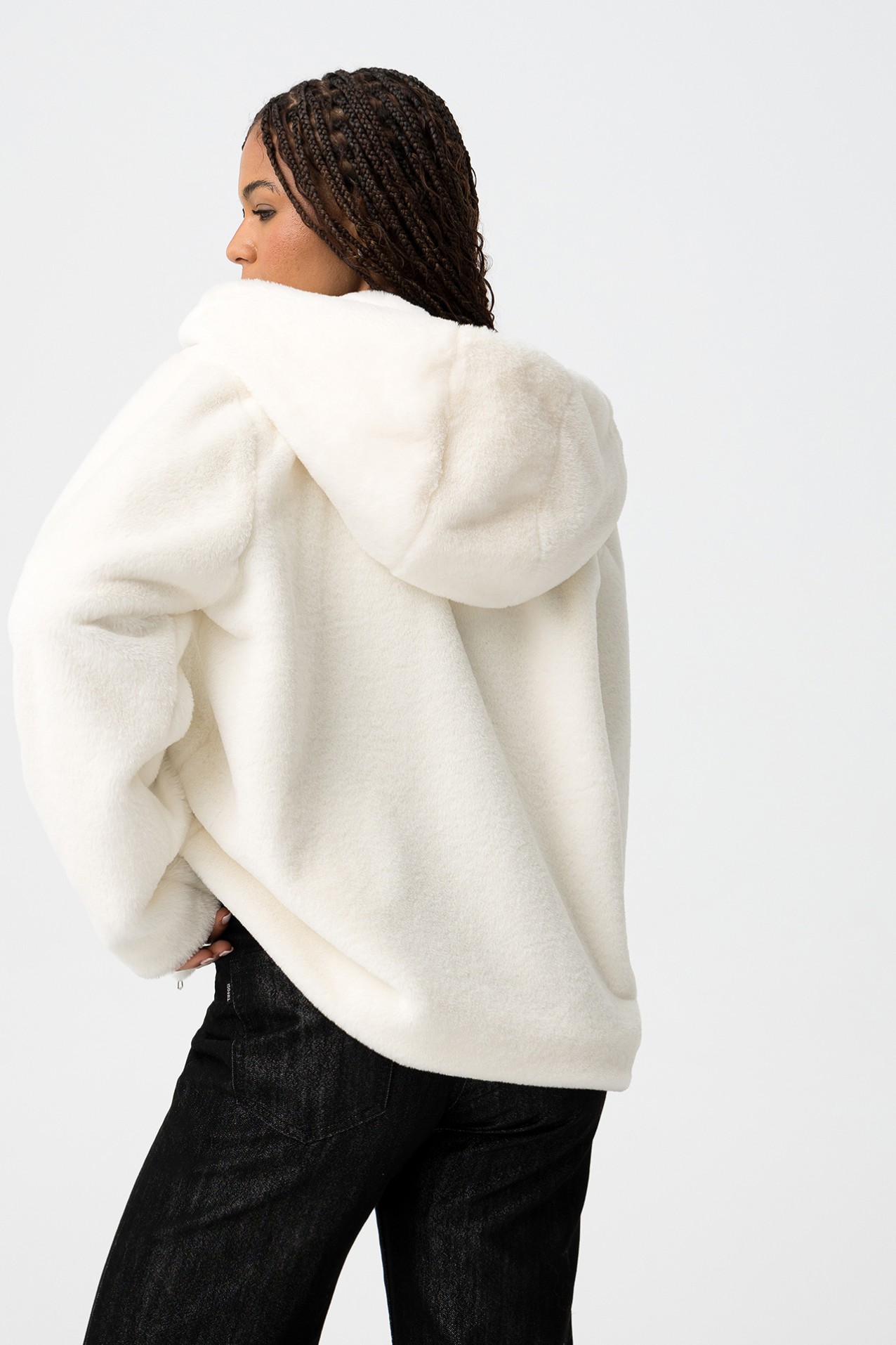 Relaxed Faux Fur Coat