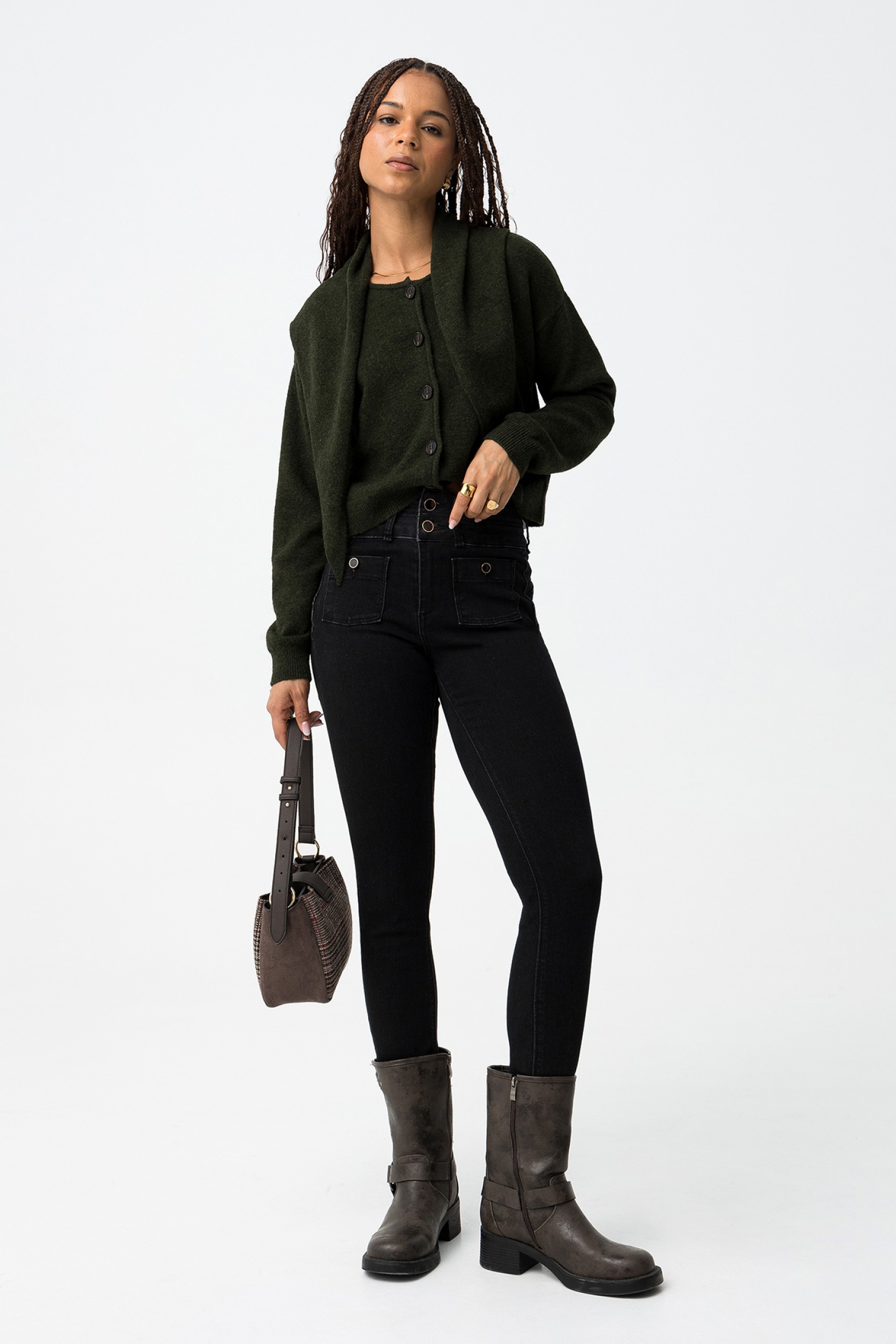 Double-Up Skinny Jeans