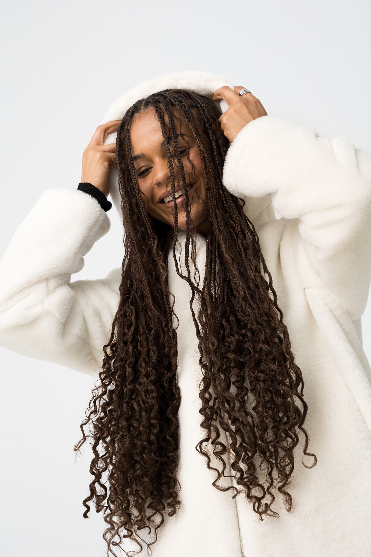 Relaxed Faux Fur Coat