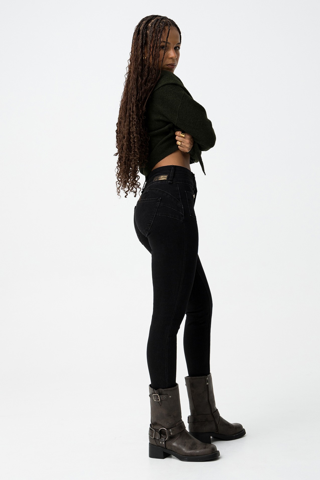 Double-Up Skinny Jeans