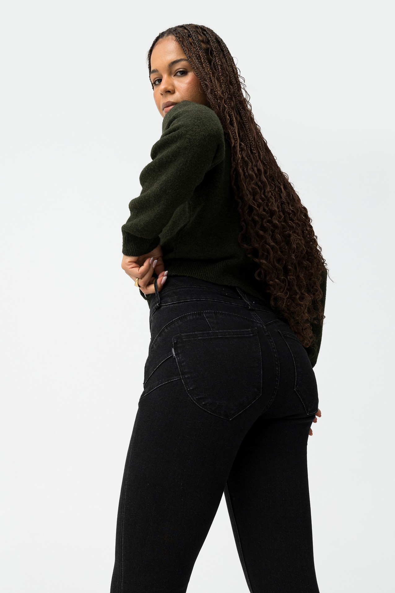 Double-Up Skinny Jeans