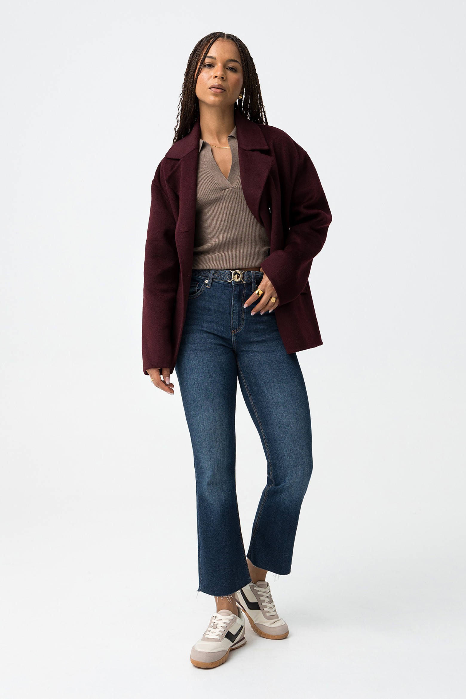 Dark Blue Cropped Jeans