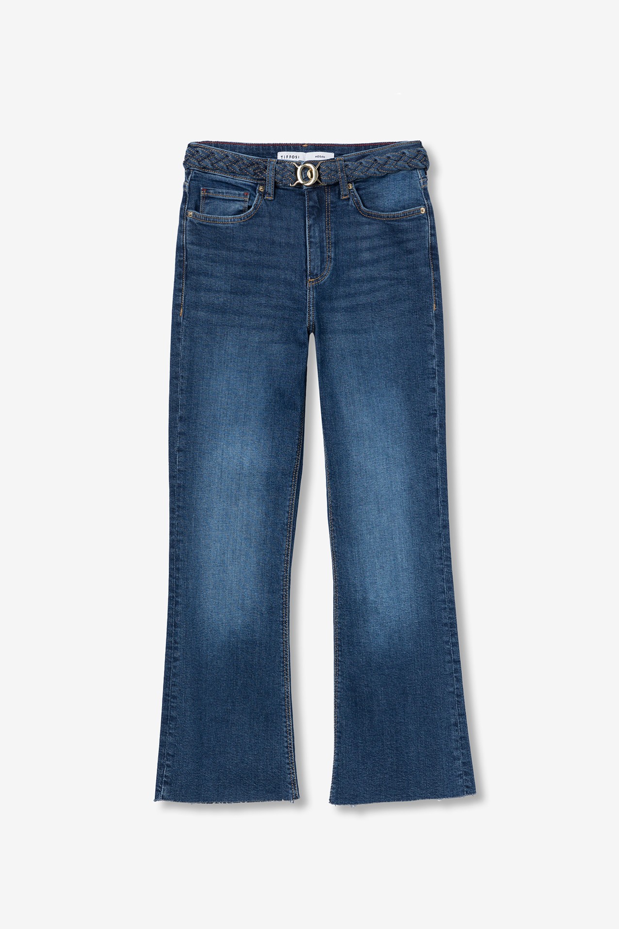 Dark Blue Cropped Jeans