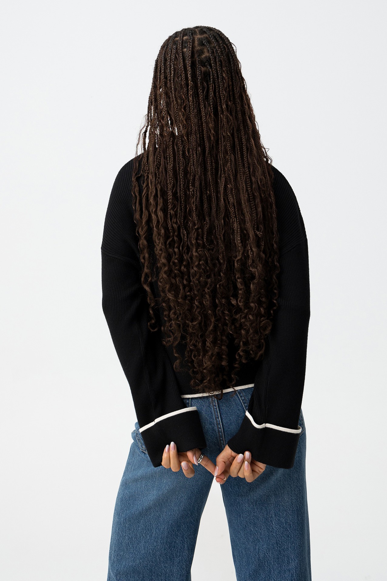 Contrast Striped Sweater