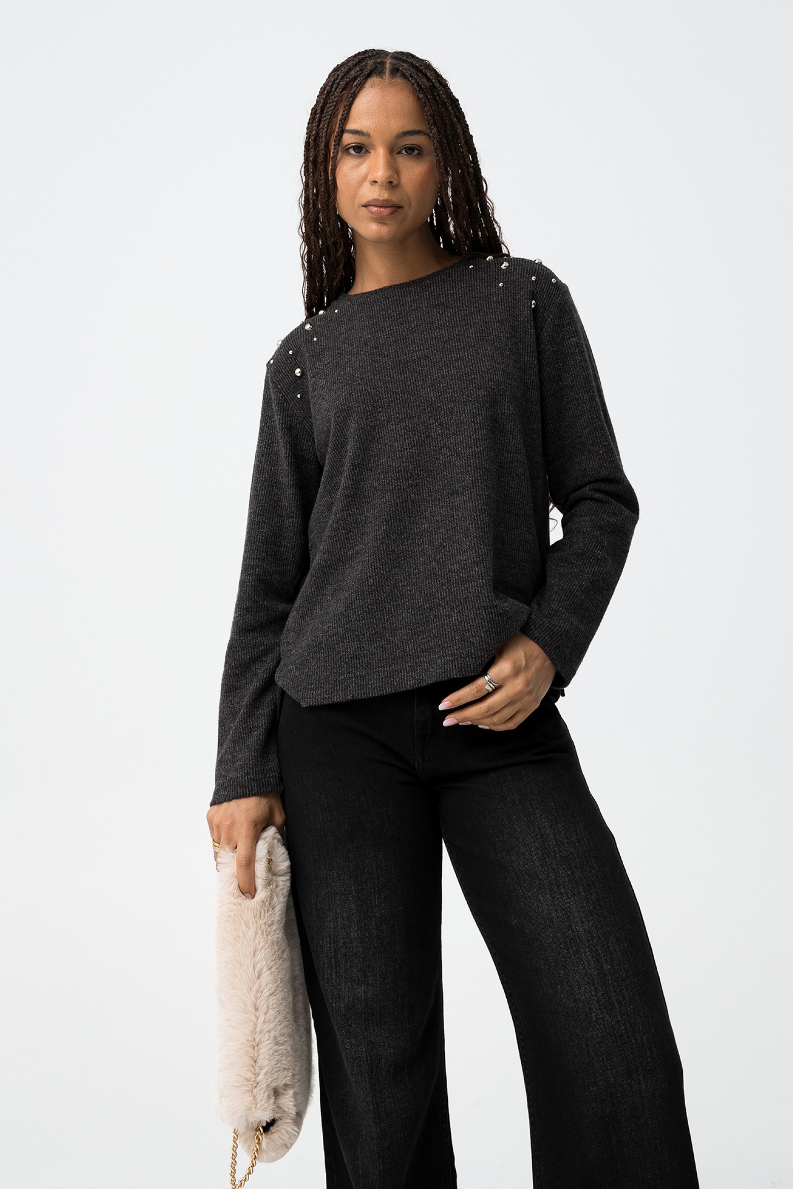 Embellished Knit Sweater