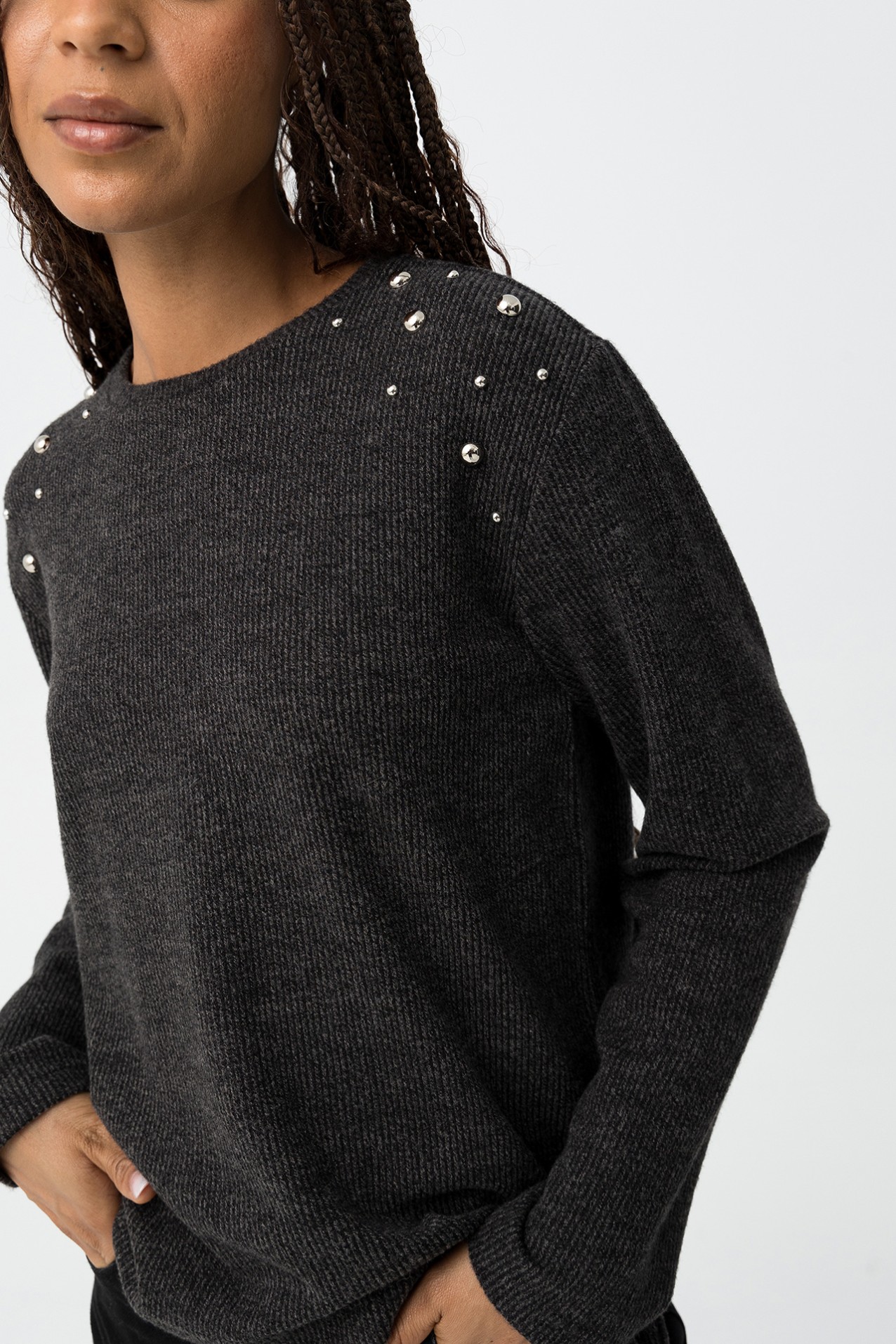 Embellished Knit Sweater