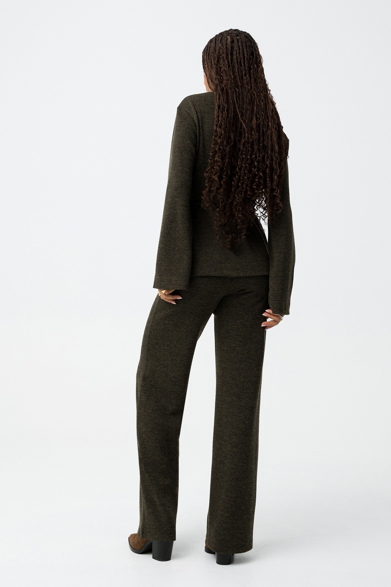 Dark Green Straight Pants