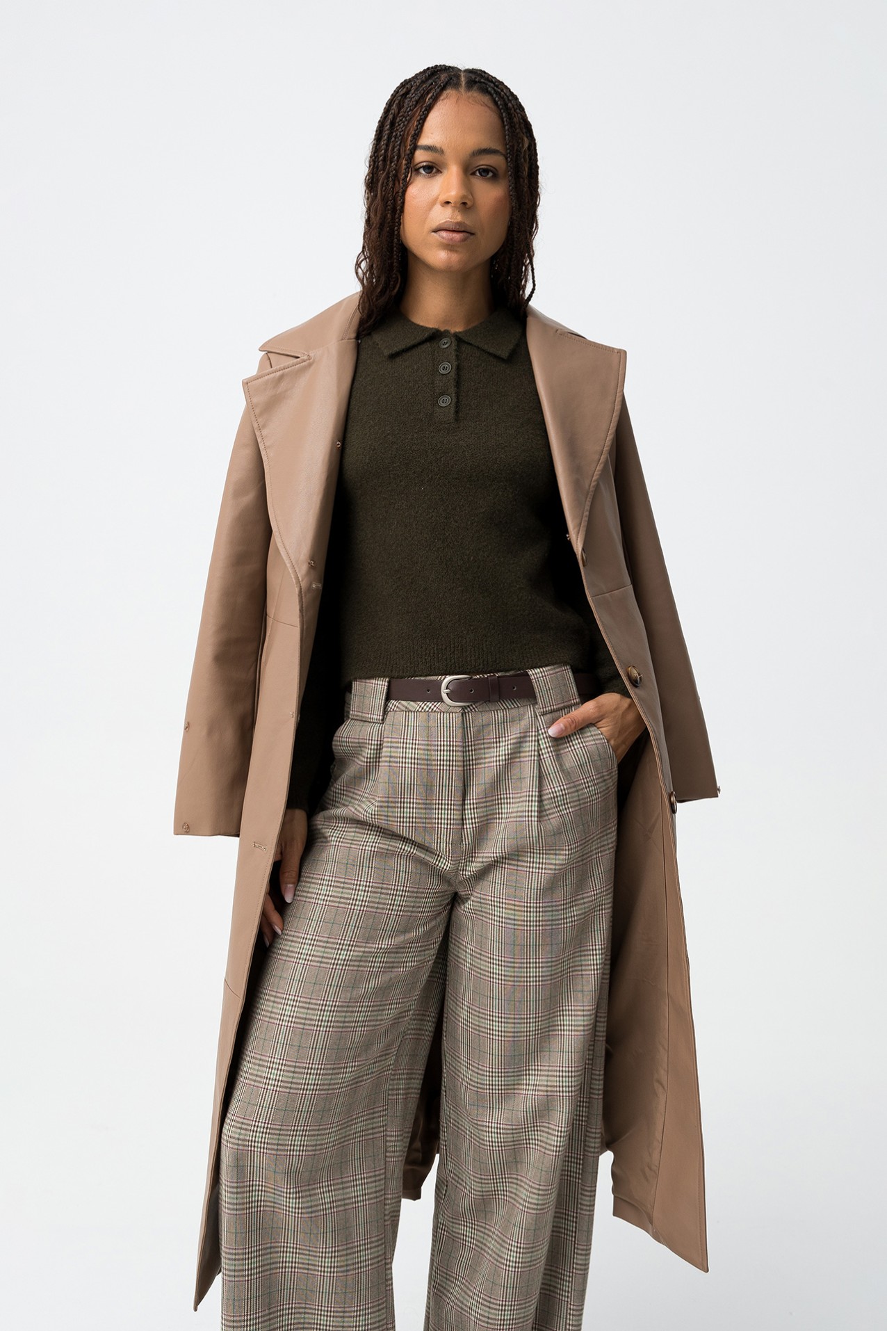 Slim Green Knit Sweater