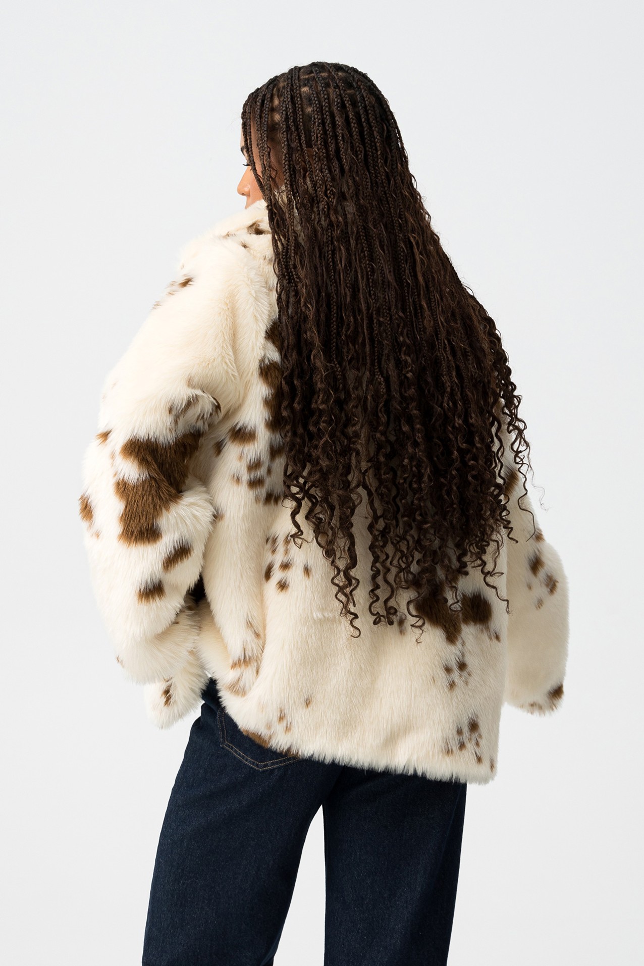 Cream Spotted Relaxed Coat