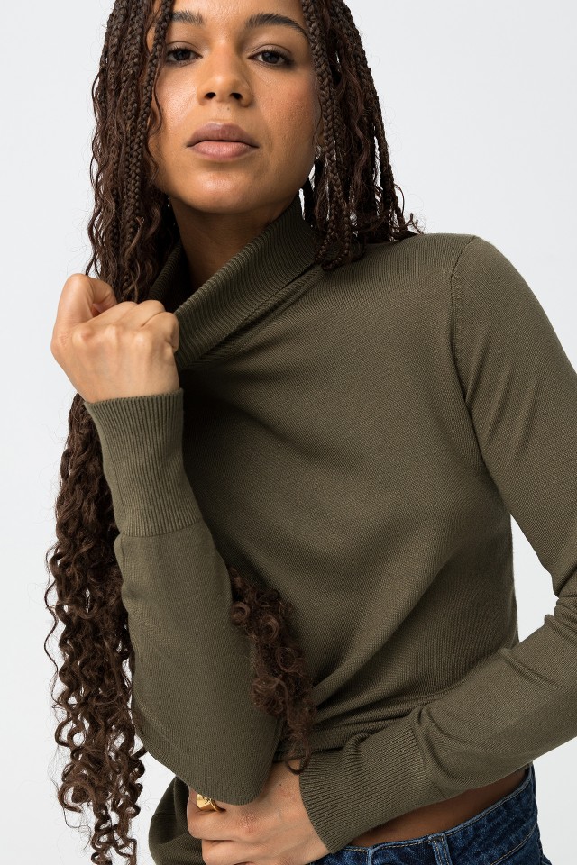 Jersey Slim Fit de Cuello Alto