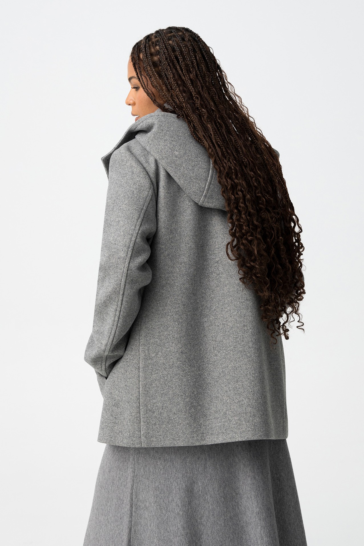 Coat with Removable Hood
