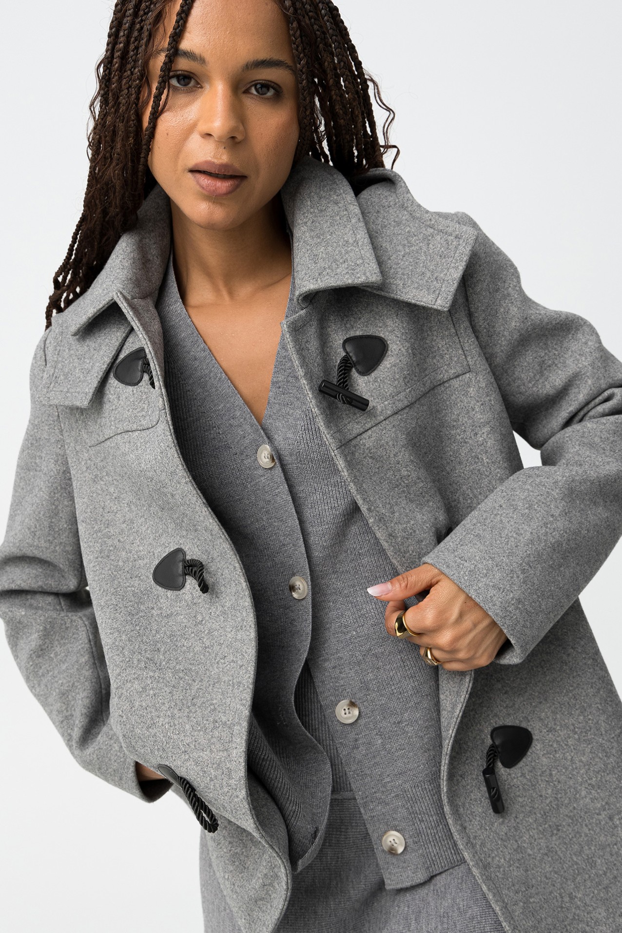 Coat with Removable Hood