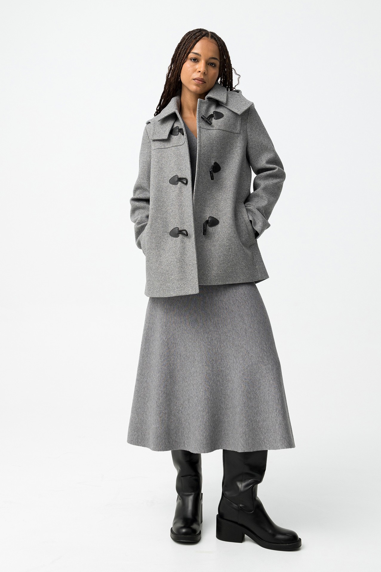 Coat with Removable Hood