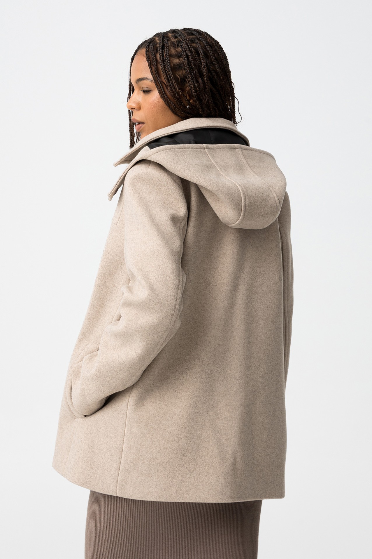 Coat with Removable Hood