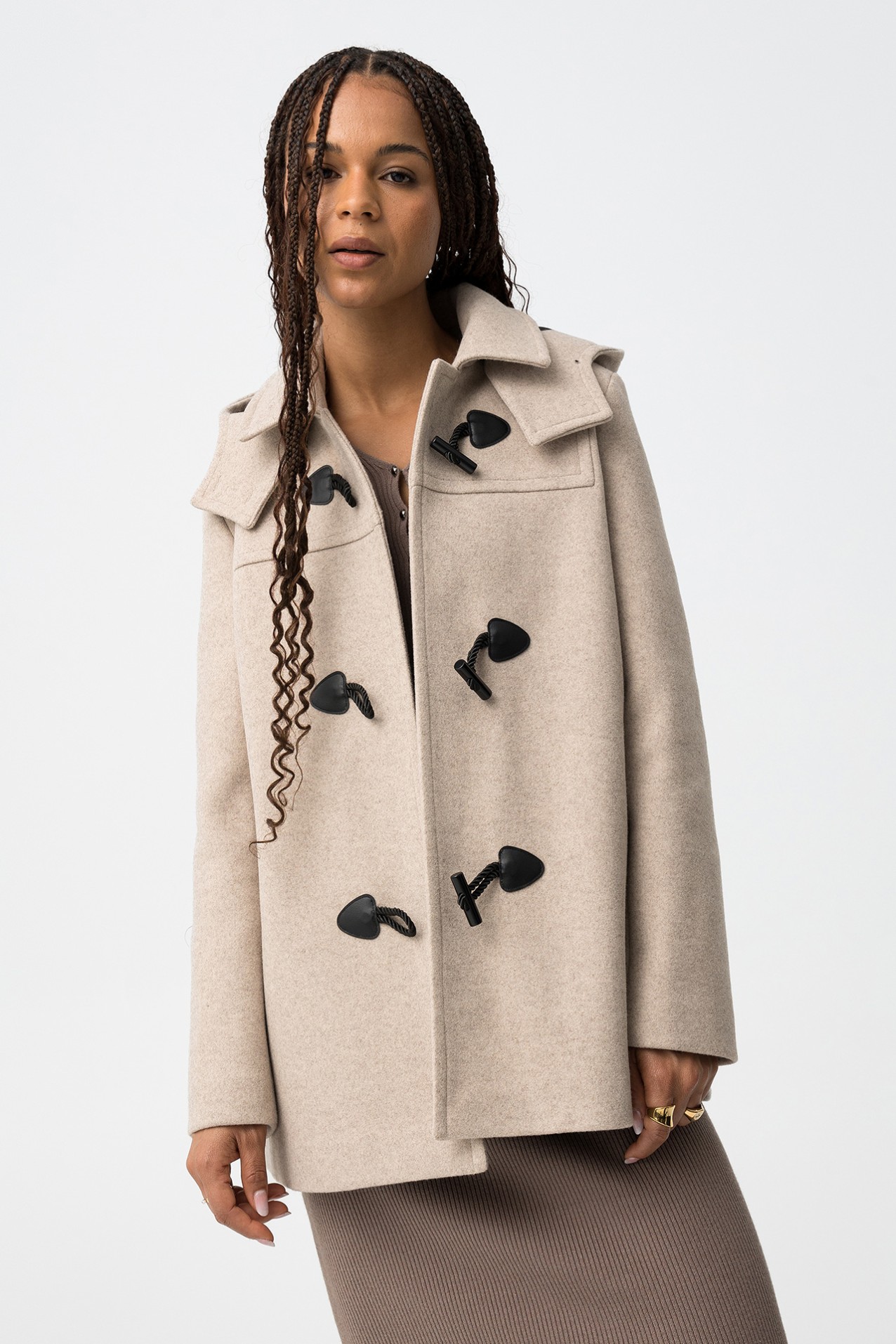 Coat with Removable Hood