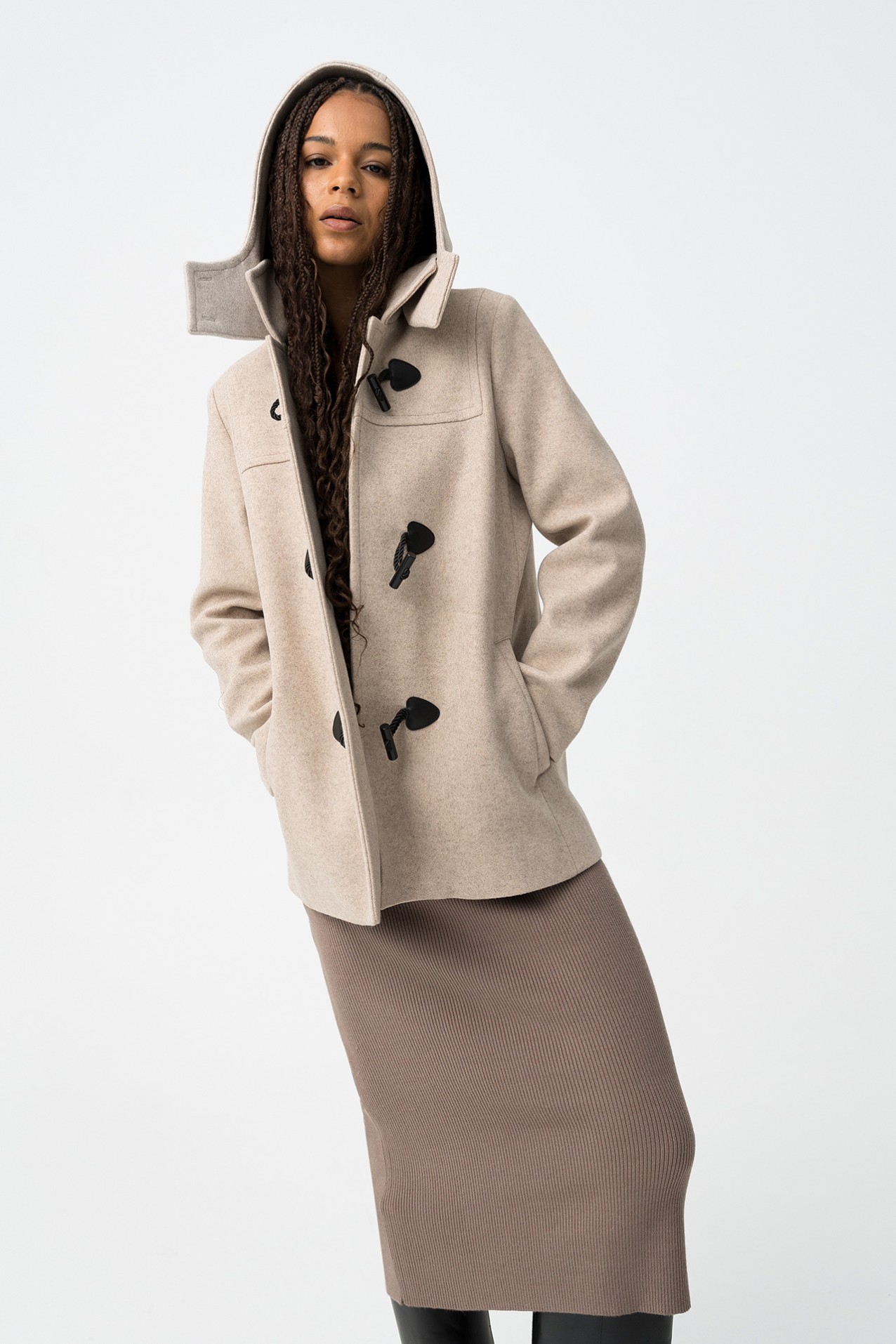 Coat with Removable Hood