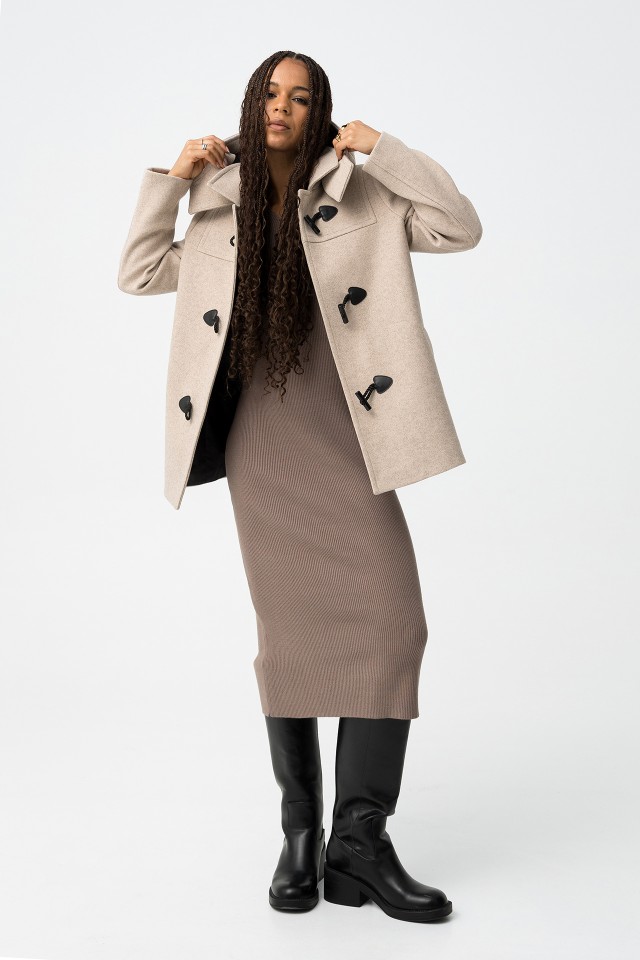 Coat with Removable Hood