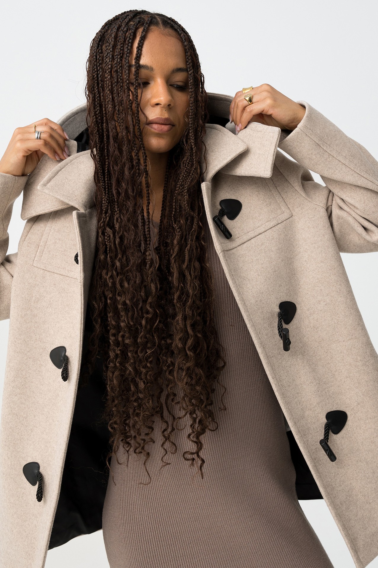 Coat with Removable Hood