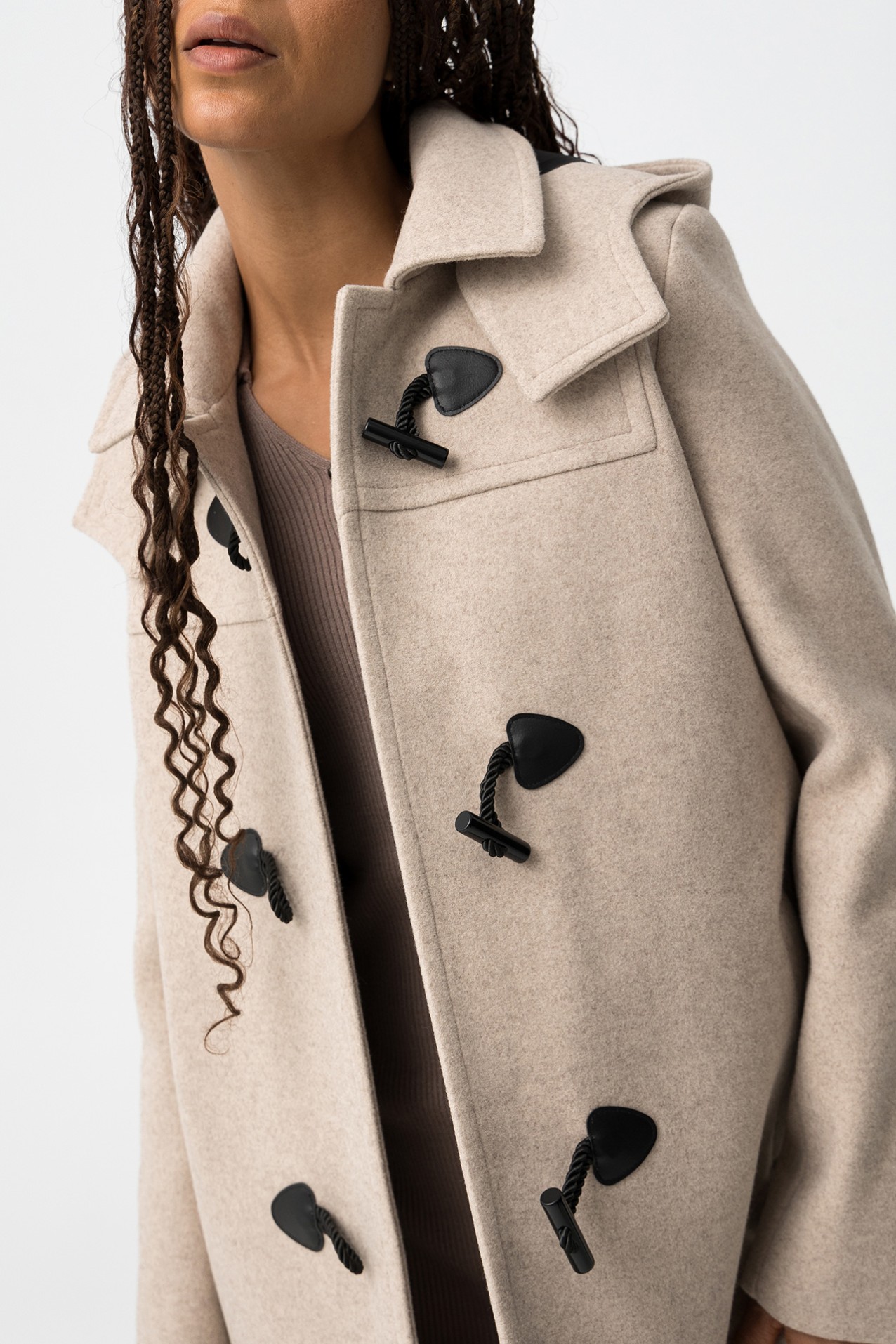 Coat with Removable Hood