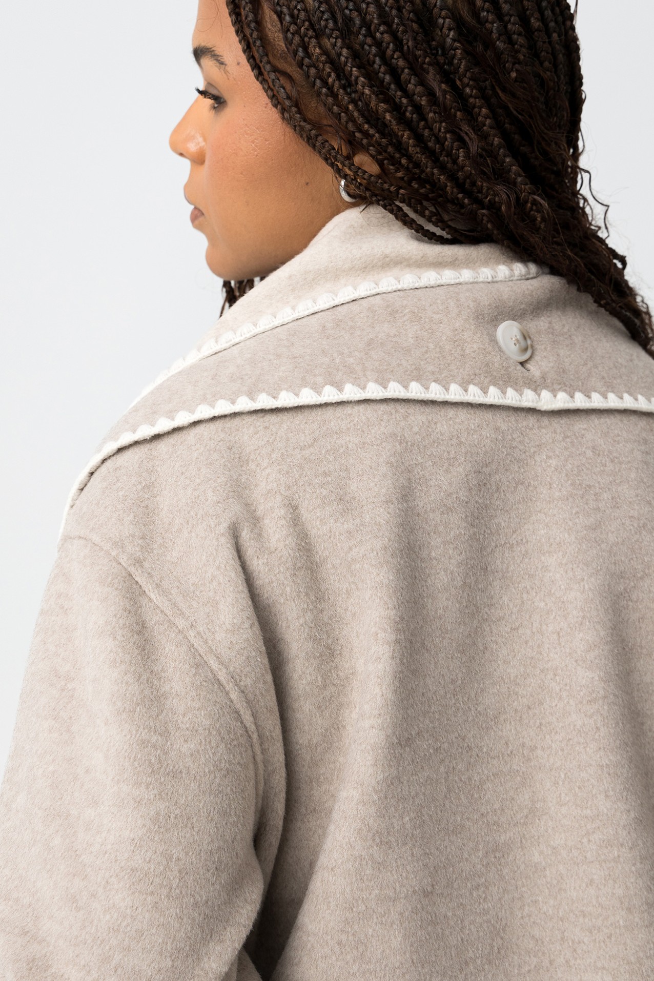 Coat with Detachable Scarf